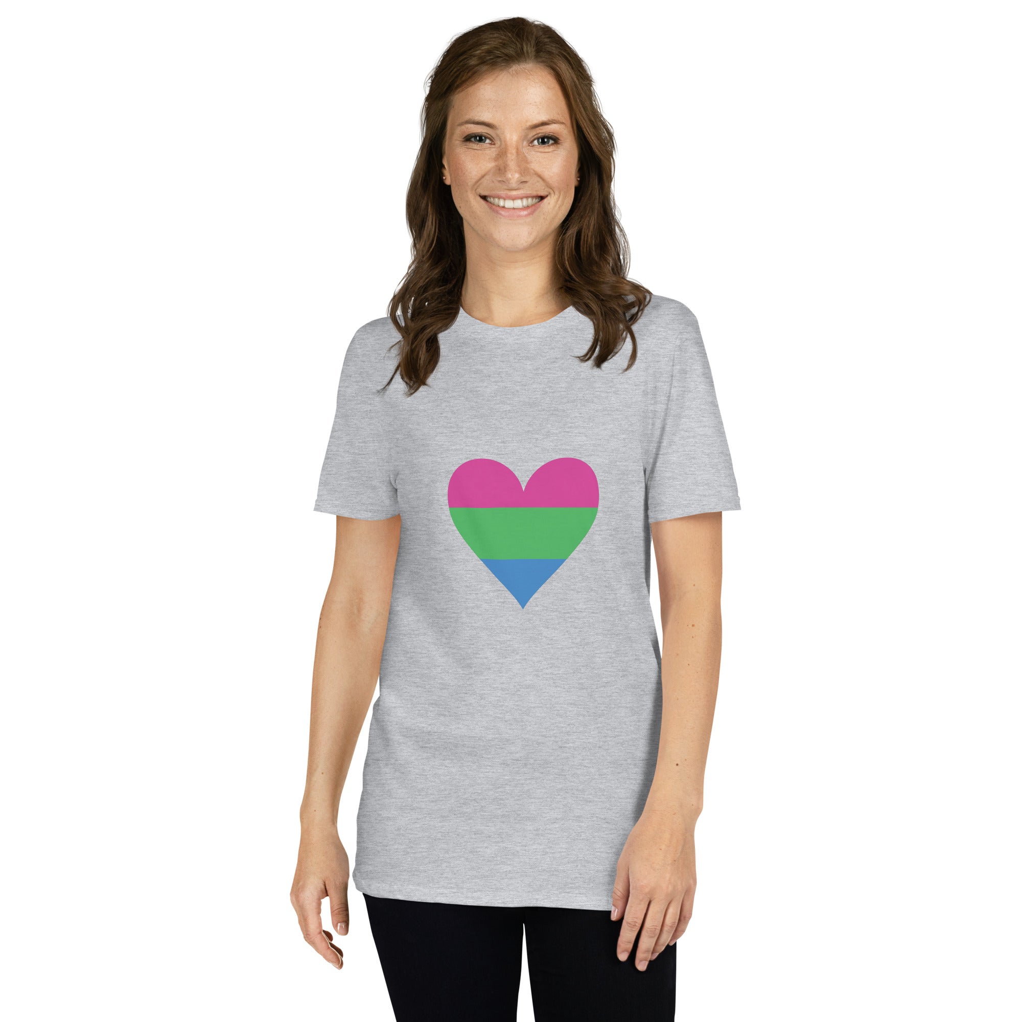 Short Sleeve Unisex T Shirt Polysexual Heart