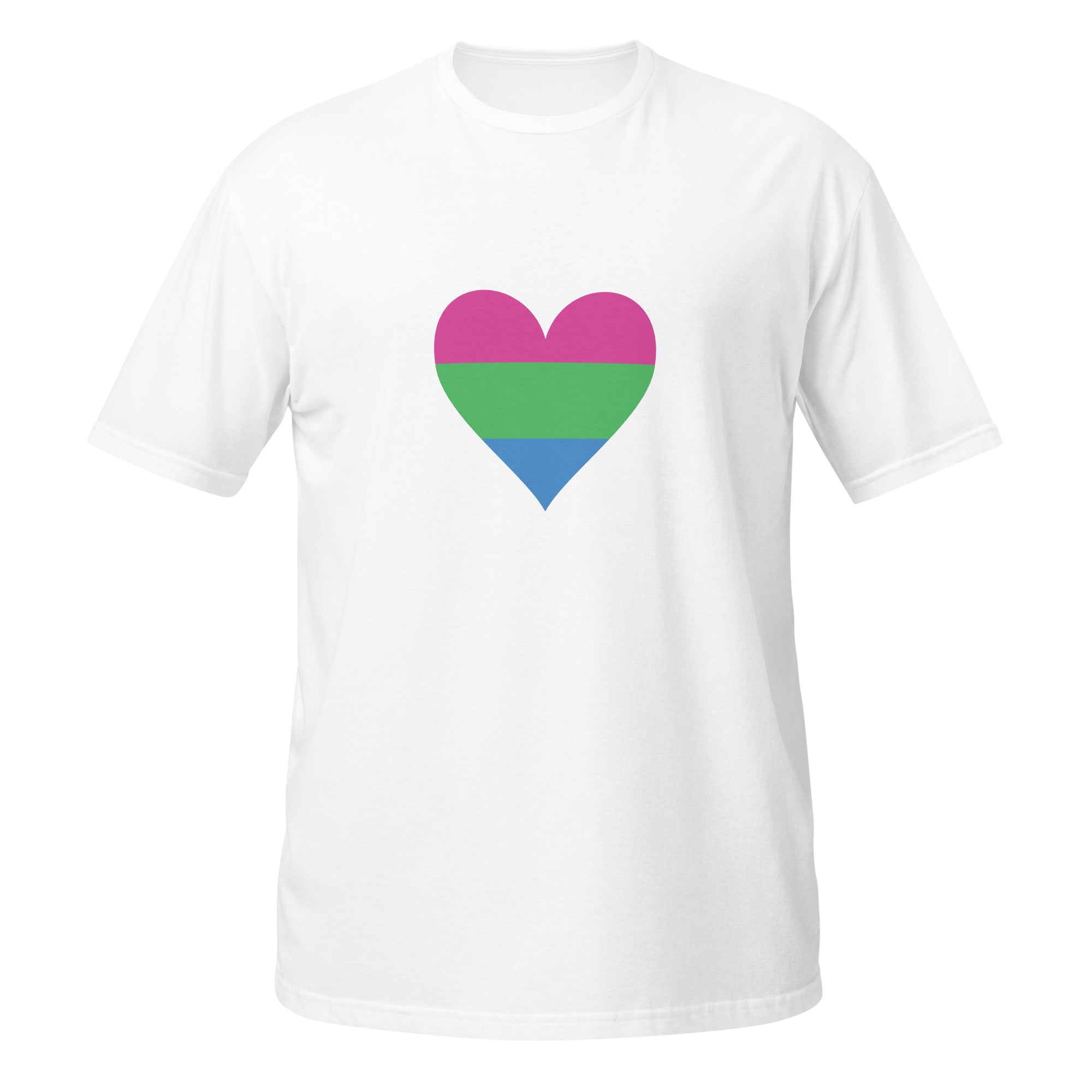 Short Sleeve Unisex T Shirt Polysexual Heart