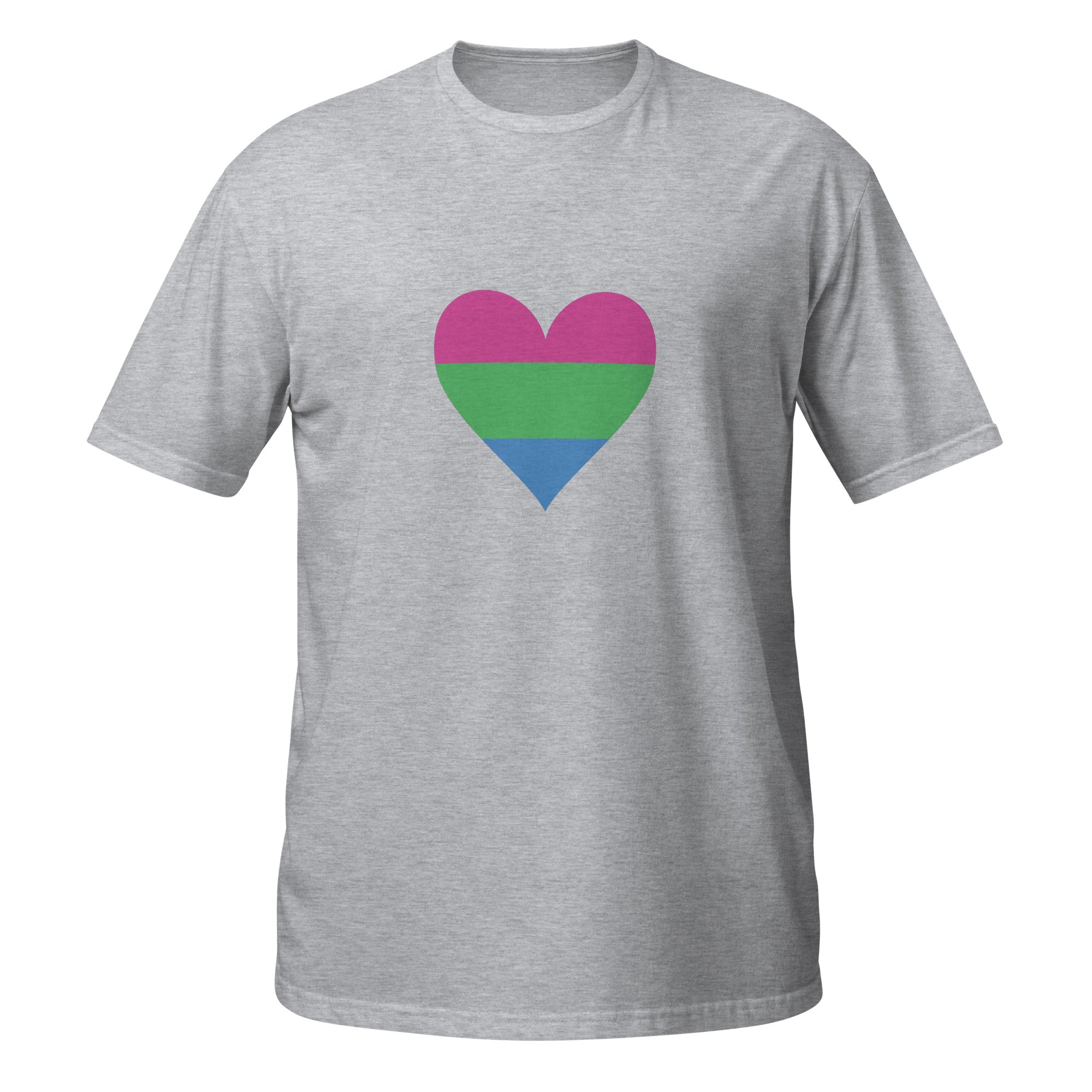 Short Sleeve Unisex T Shirt Polysexual Heart