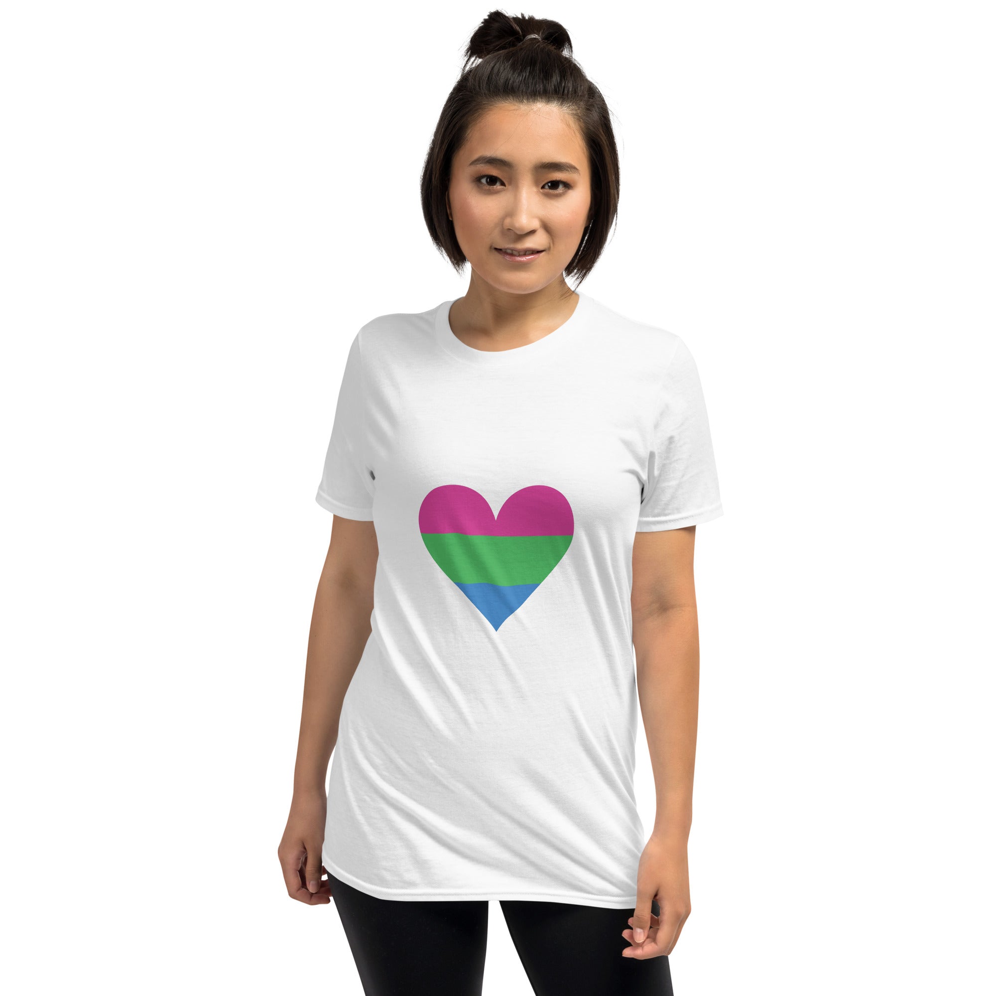Short Sleeve Unisex T Shirt Polysexual Heart