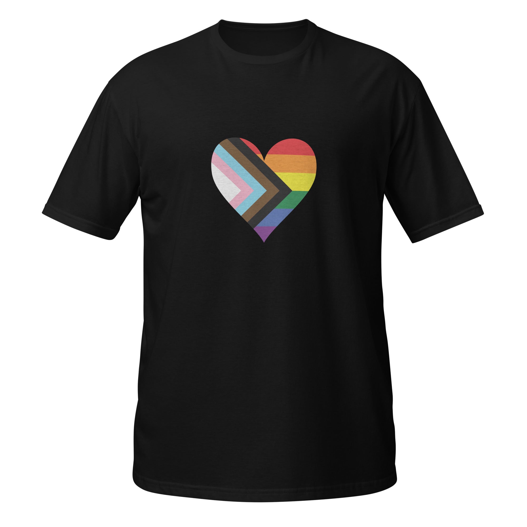 Short Sleeve Unisex T Shirt Progress Pride Heart