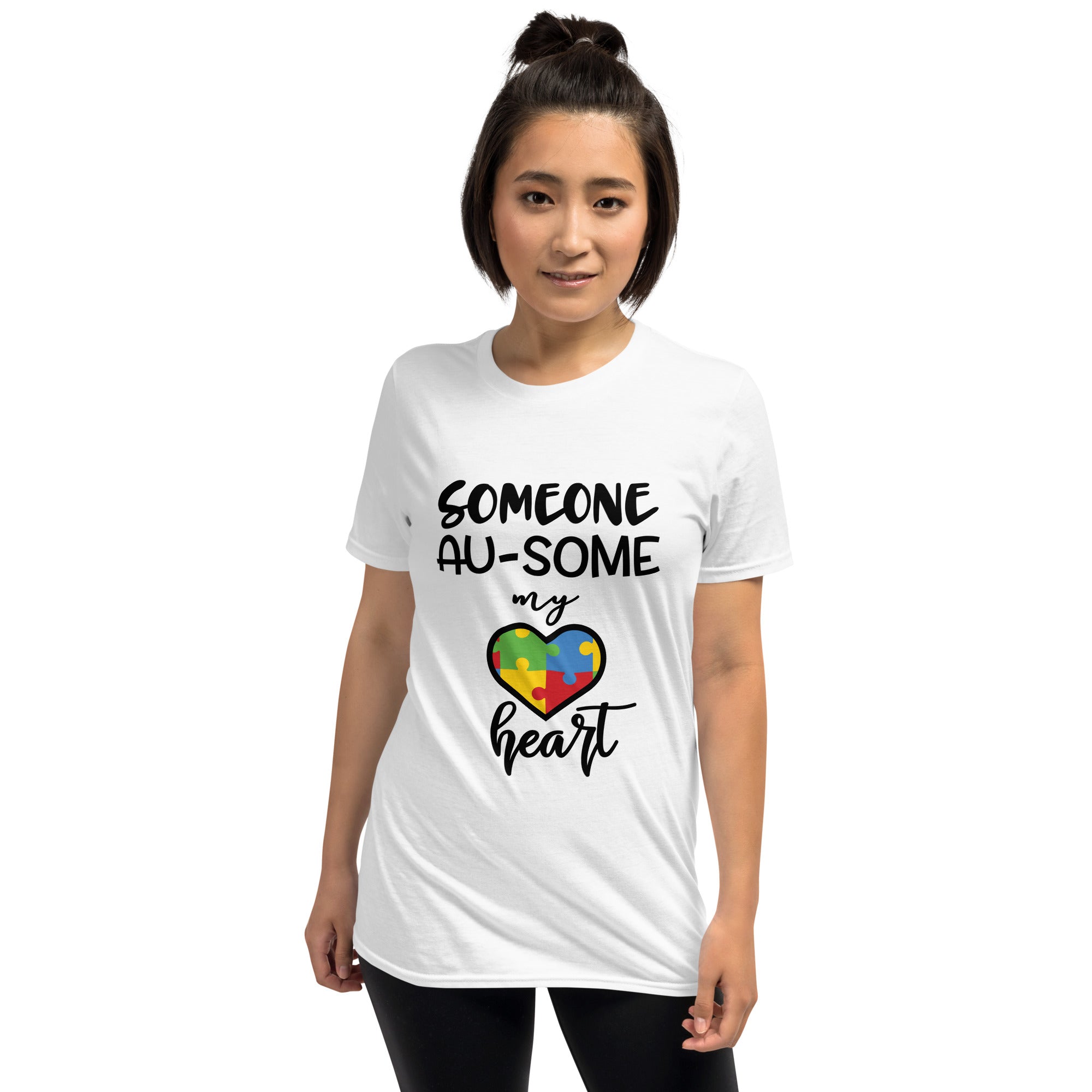 Short Sleeve Unisex T Shirt Someone ausome has my heart