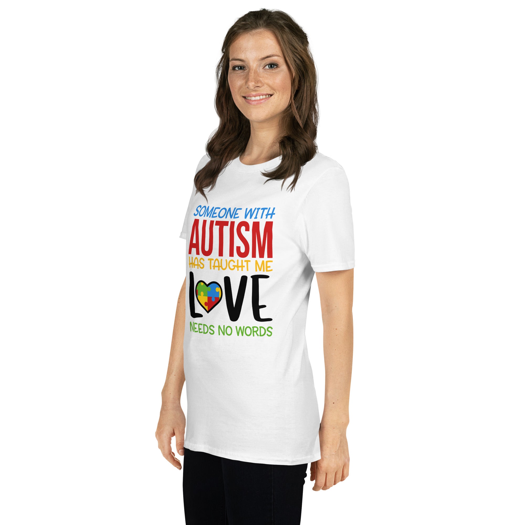 Short Sleeve Unisex T Shirt Someone With Autism
