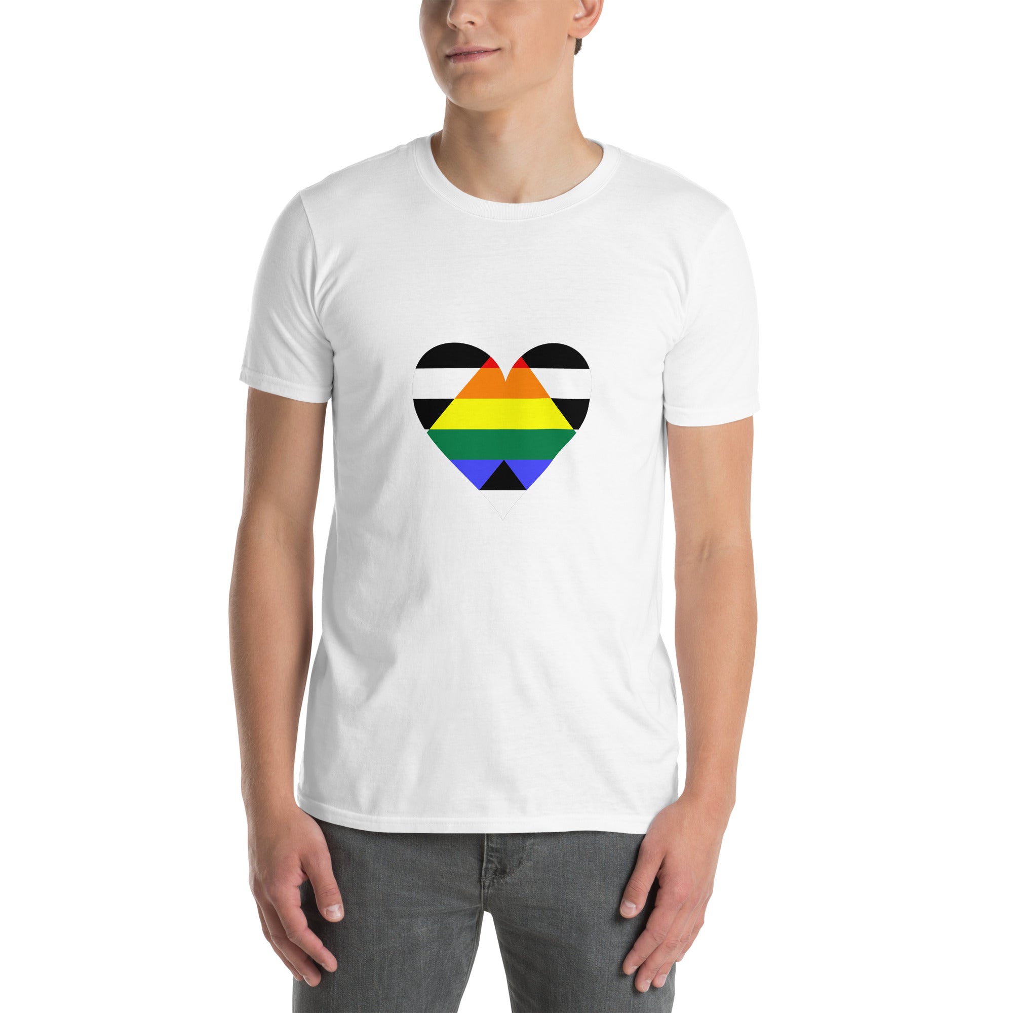Short Sleeve Unisex T Shirt Straight Ally Heart