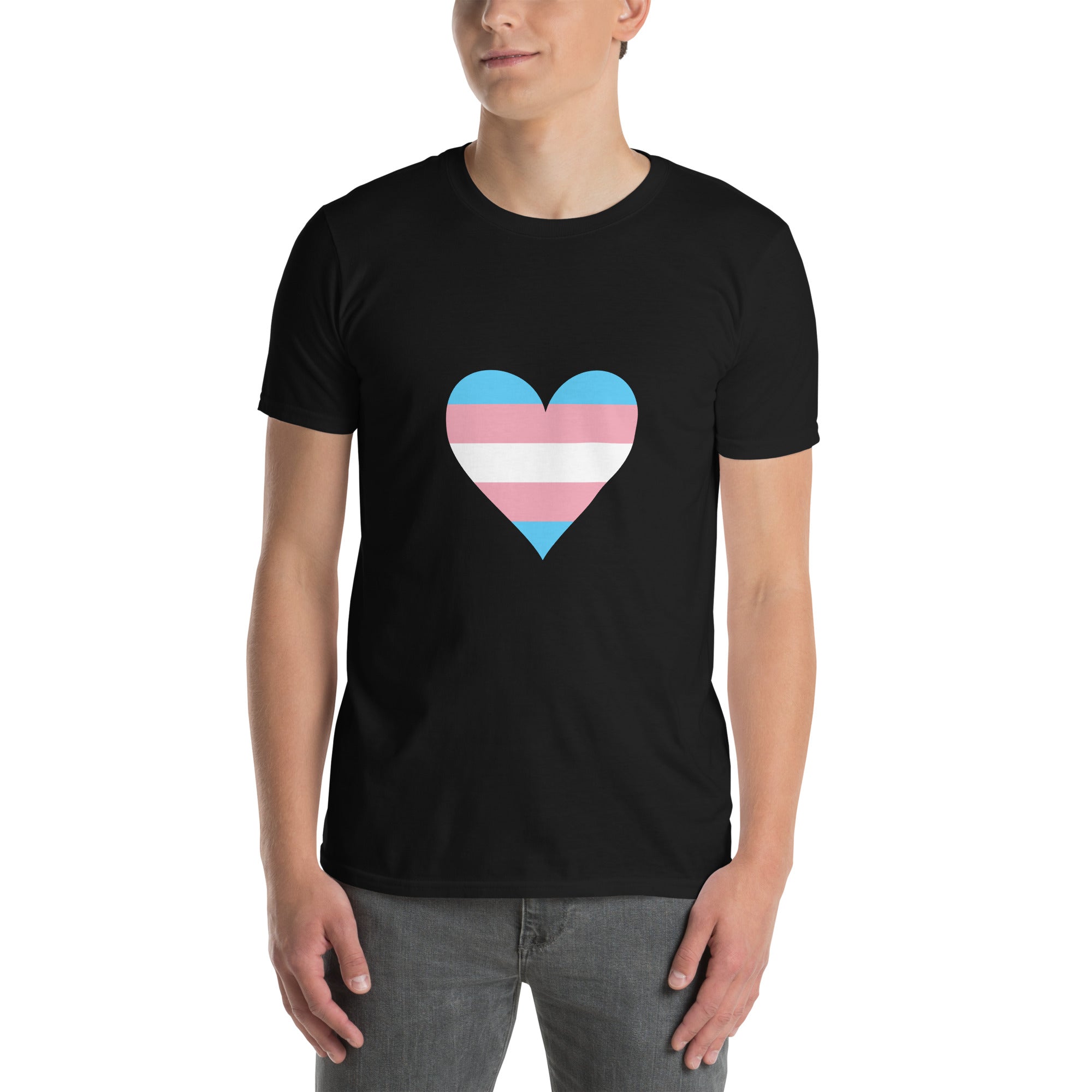 Short Sleeve Unisex T Shirt Transgender Heart