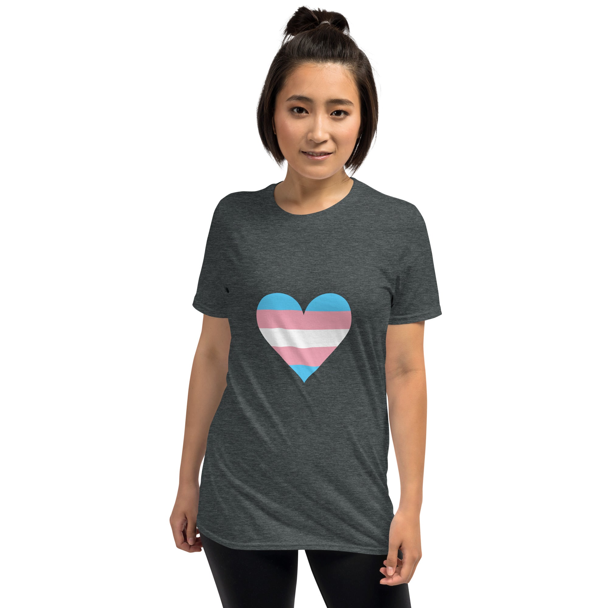 Short Sleeve Unisex T Shirt Transgender Heart