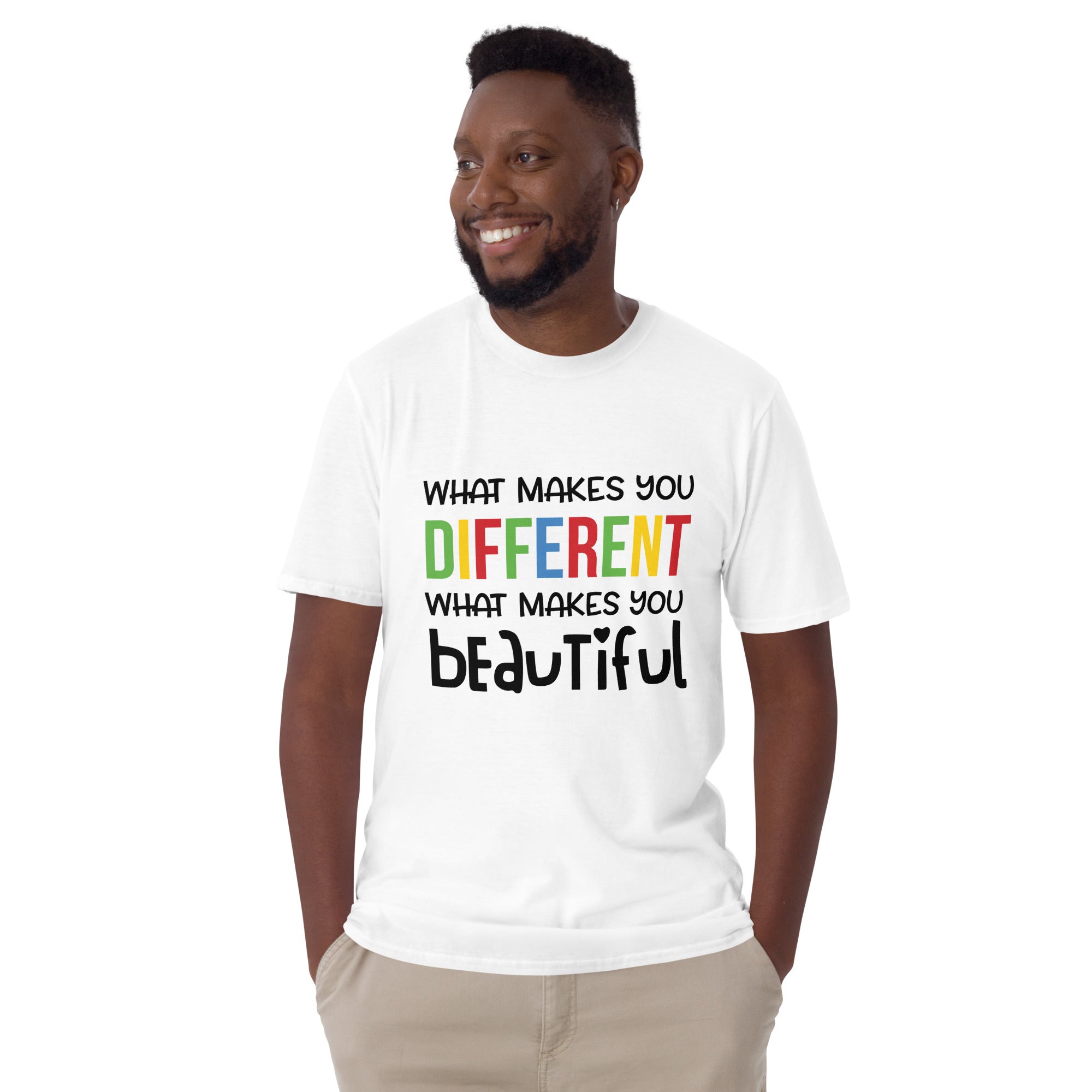 Short Sleeve Unisex T Shirt What makes you different is What Makes you Beautiful