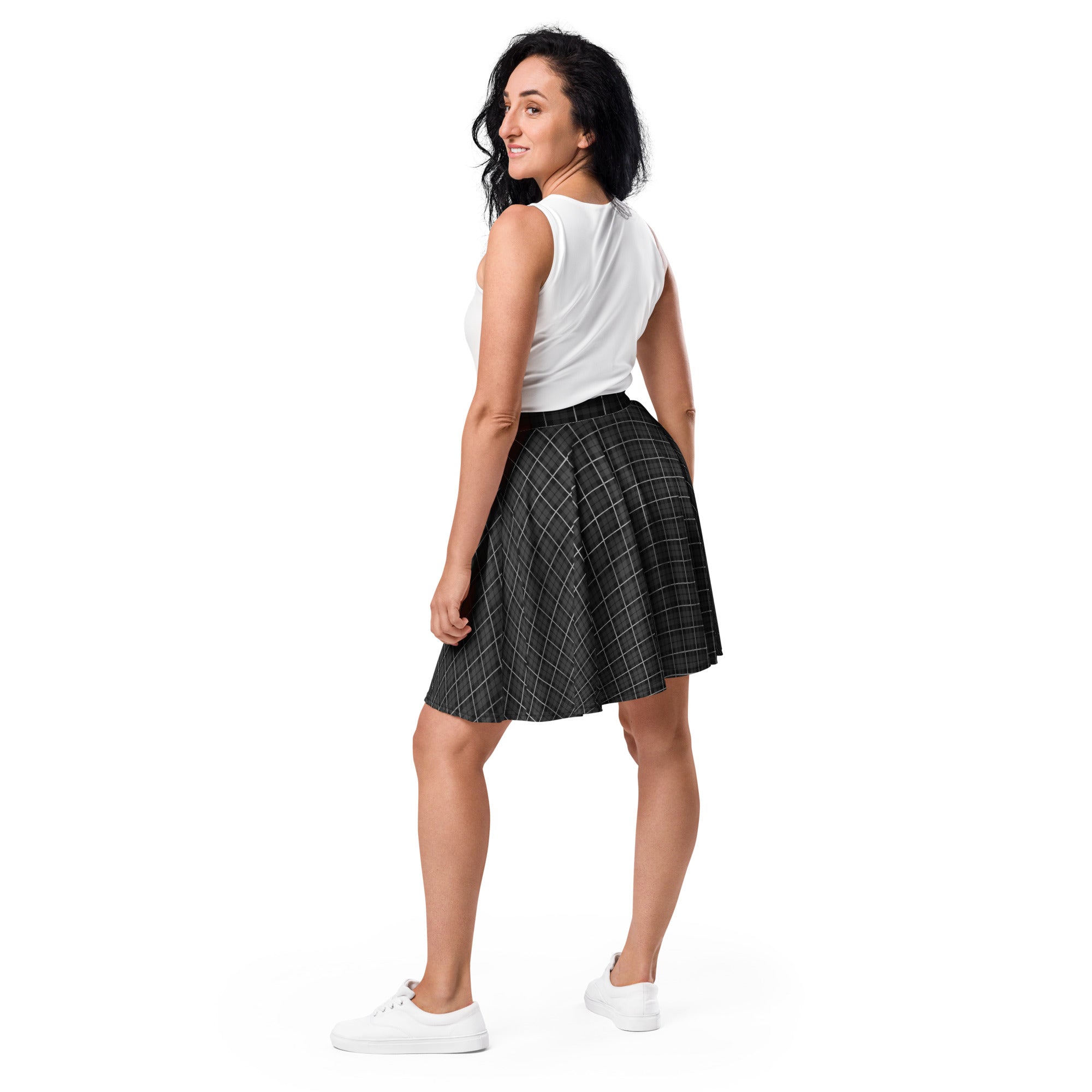 Skater Skirt Tartan Black