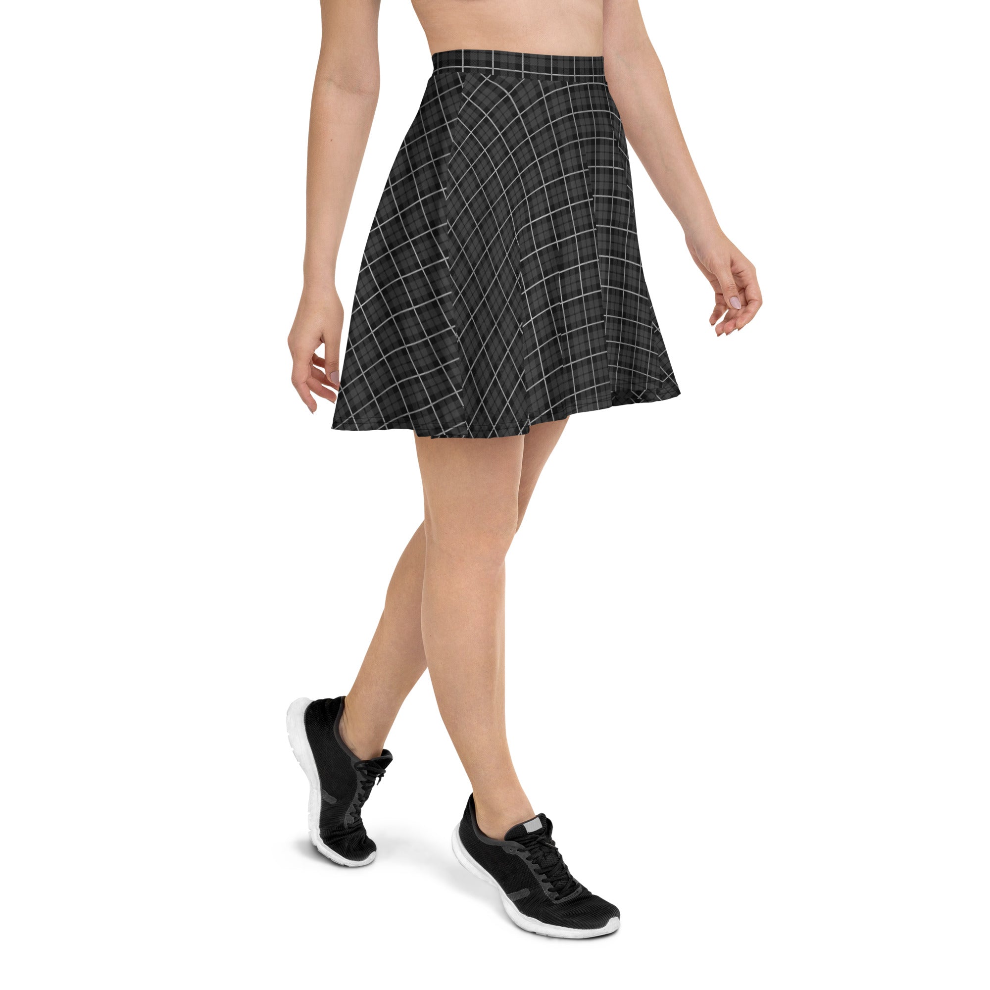 Skater Skirt Tartan Black
