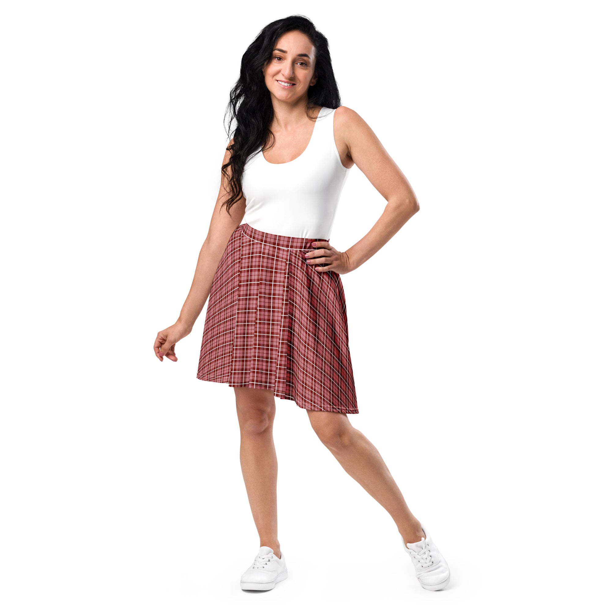 Skater Skirt Tartan Brown