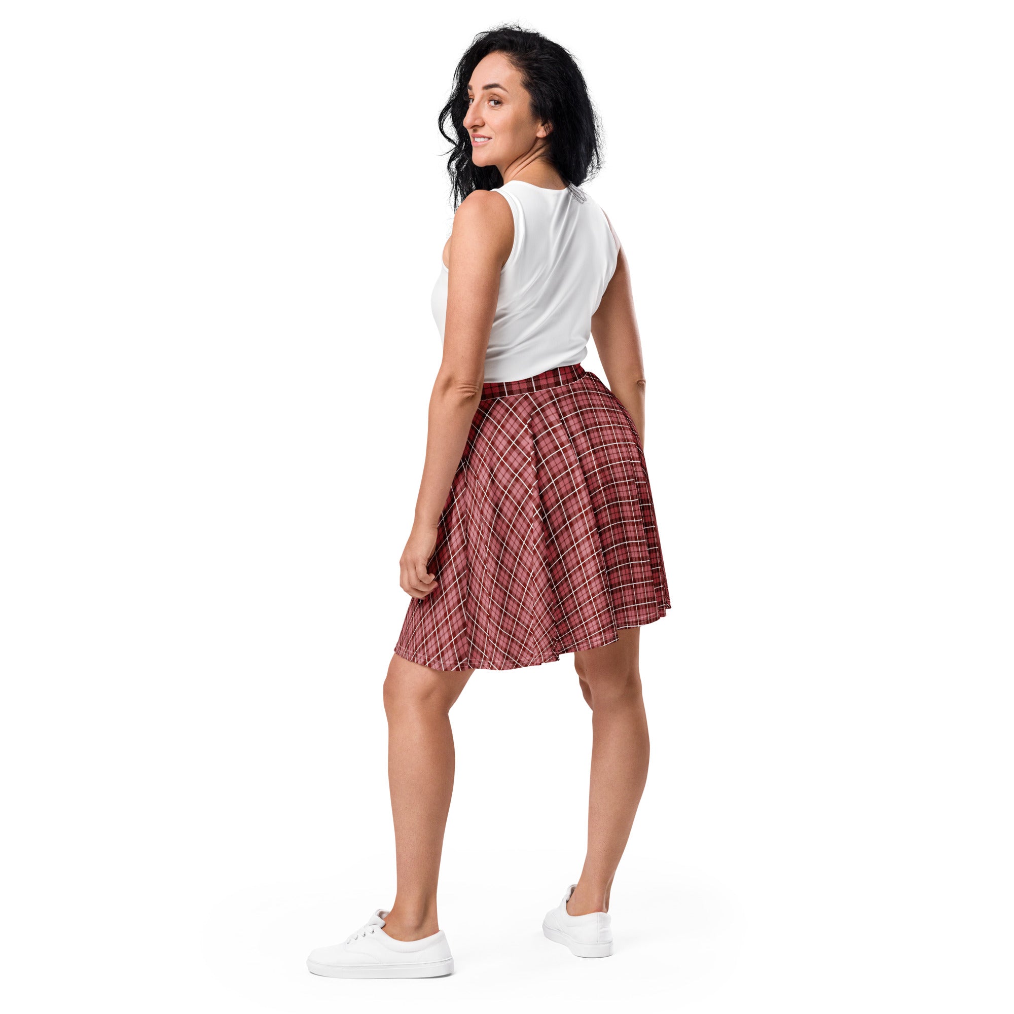Skater Skirt Tartan Brown