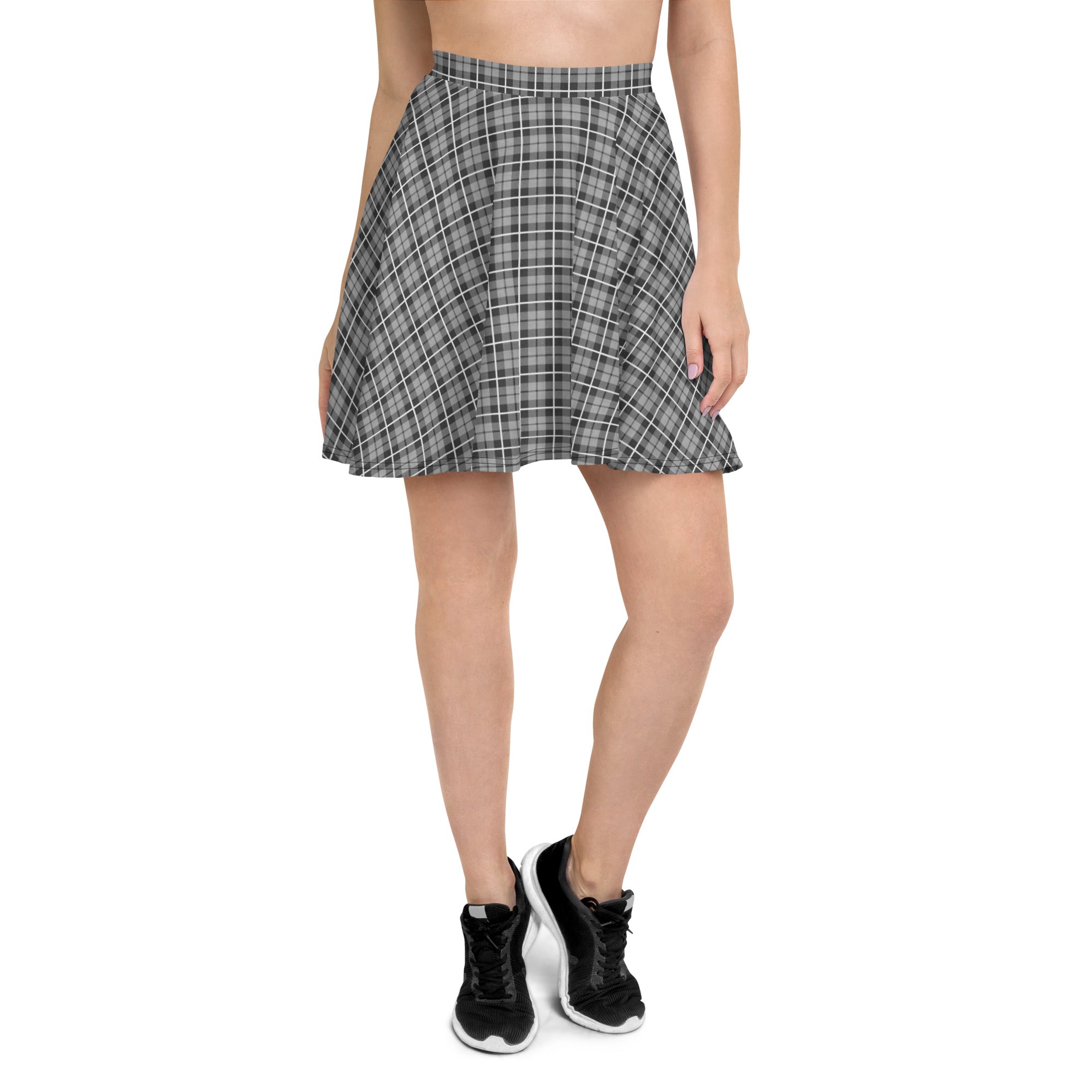 Skater Skirt Tartan Dark Grey