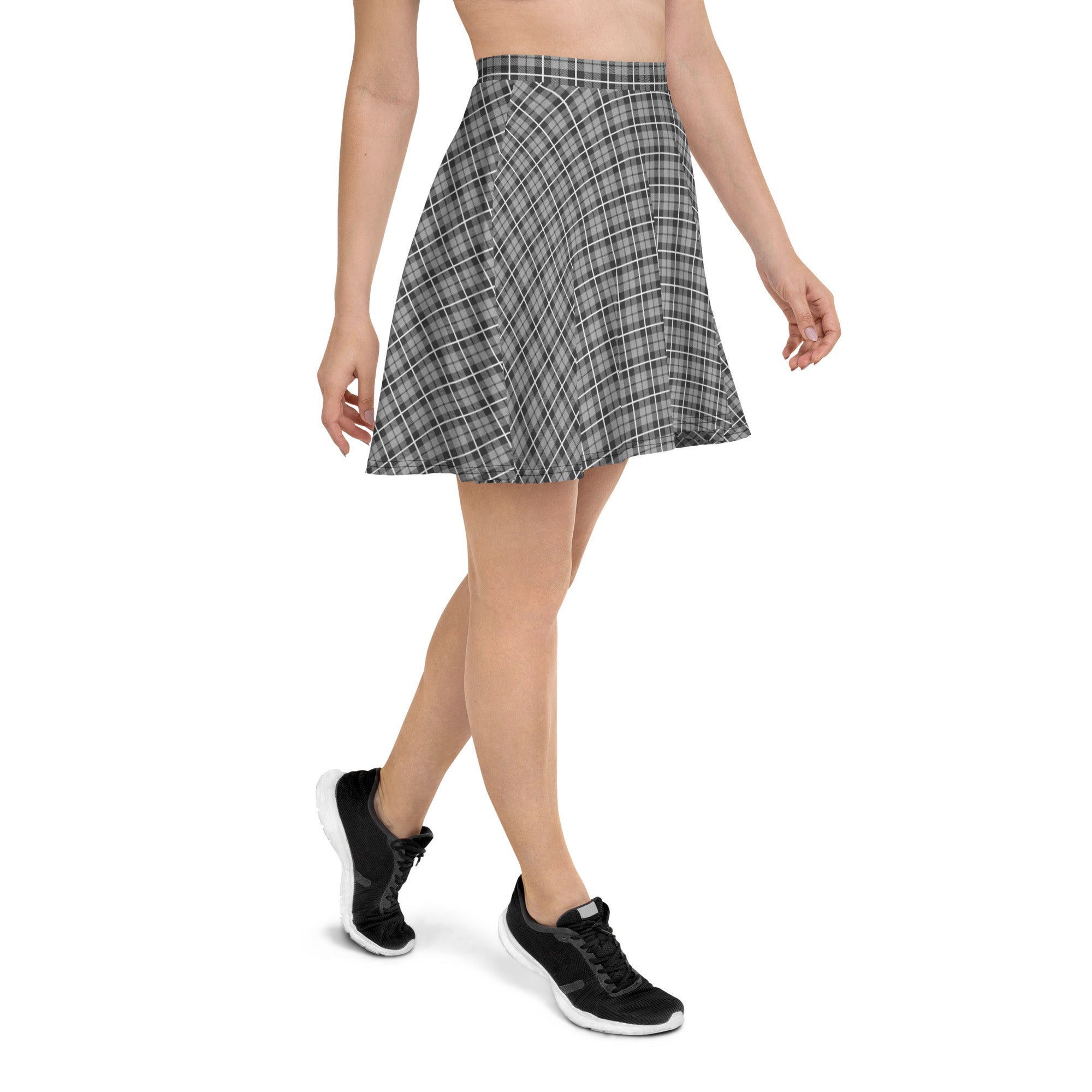 Skater Skirt Tartan Dark Grey