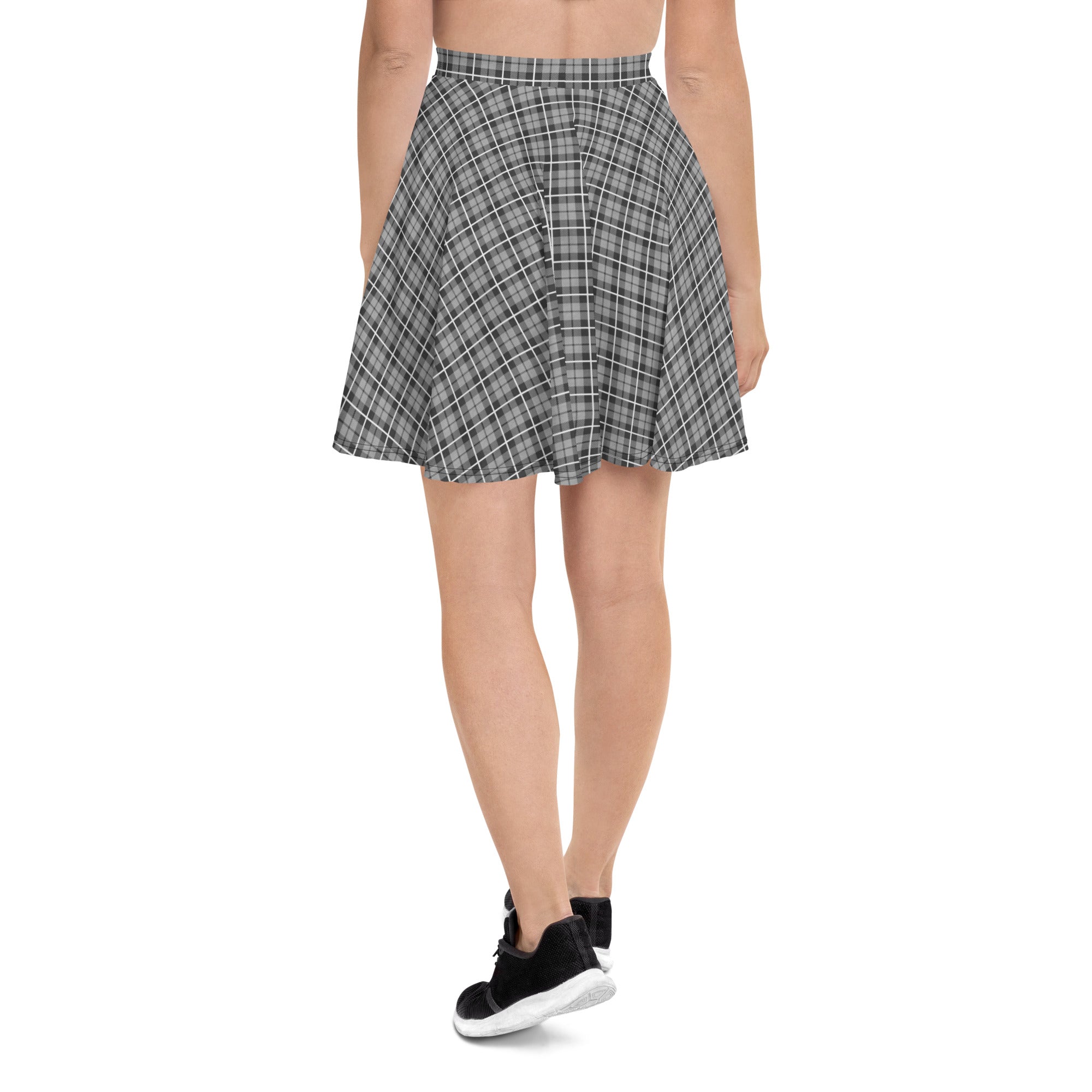Skater Skirt Tartan Dark Grey