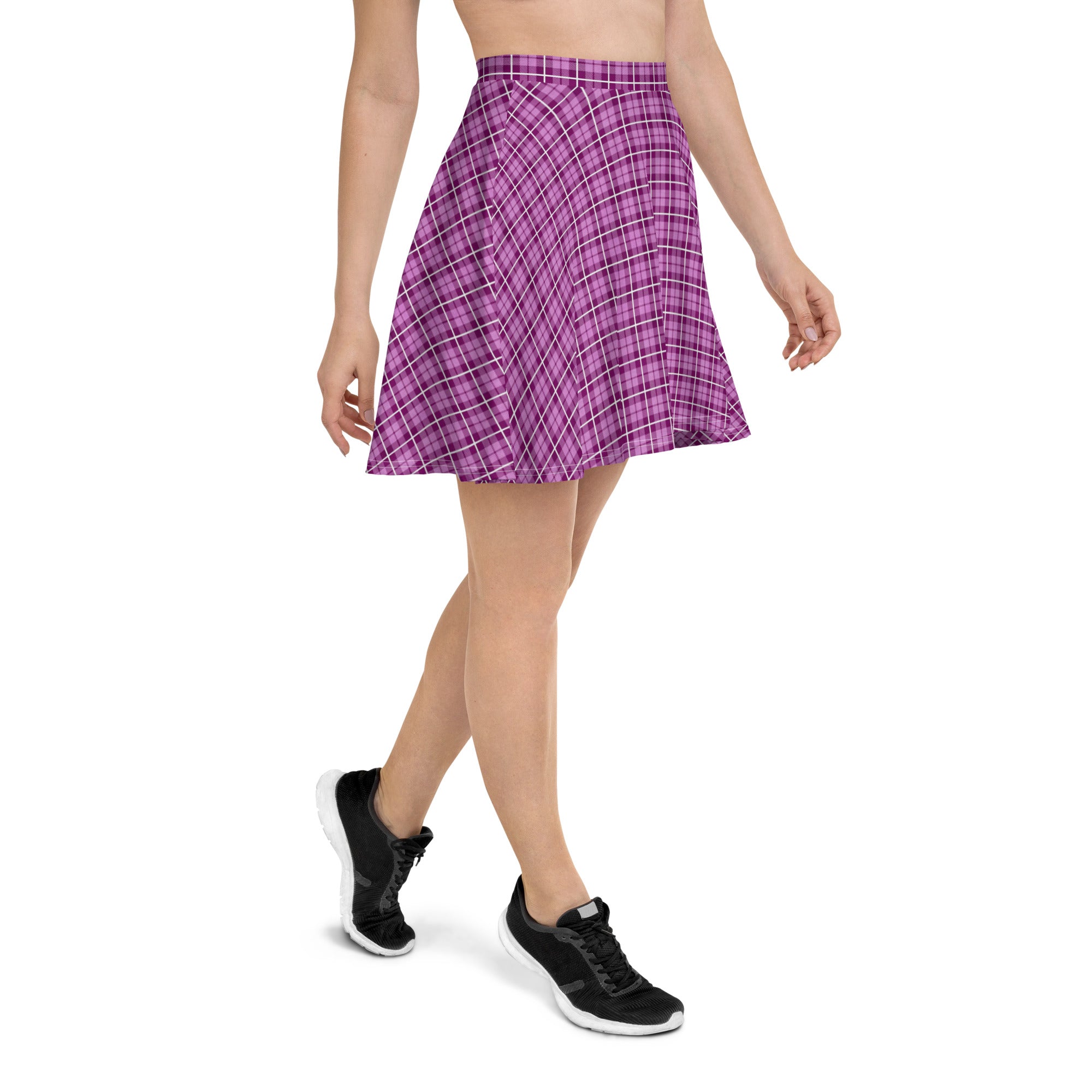 Skater Skirt Tartan Dark Pink