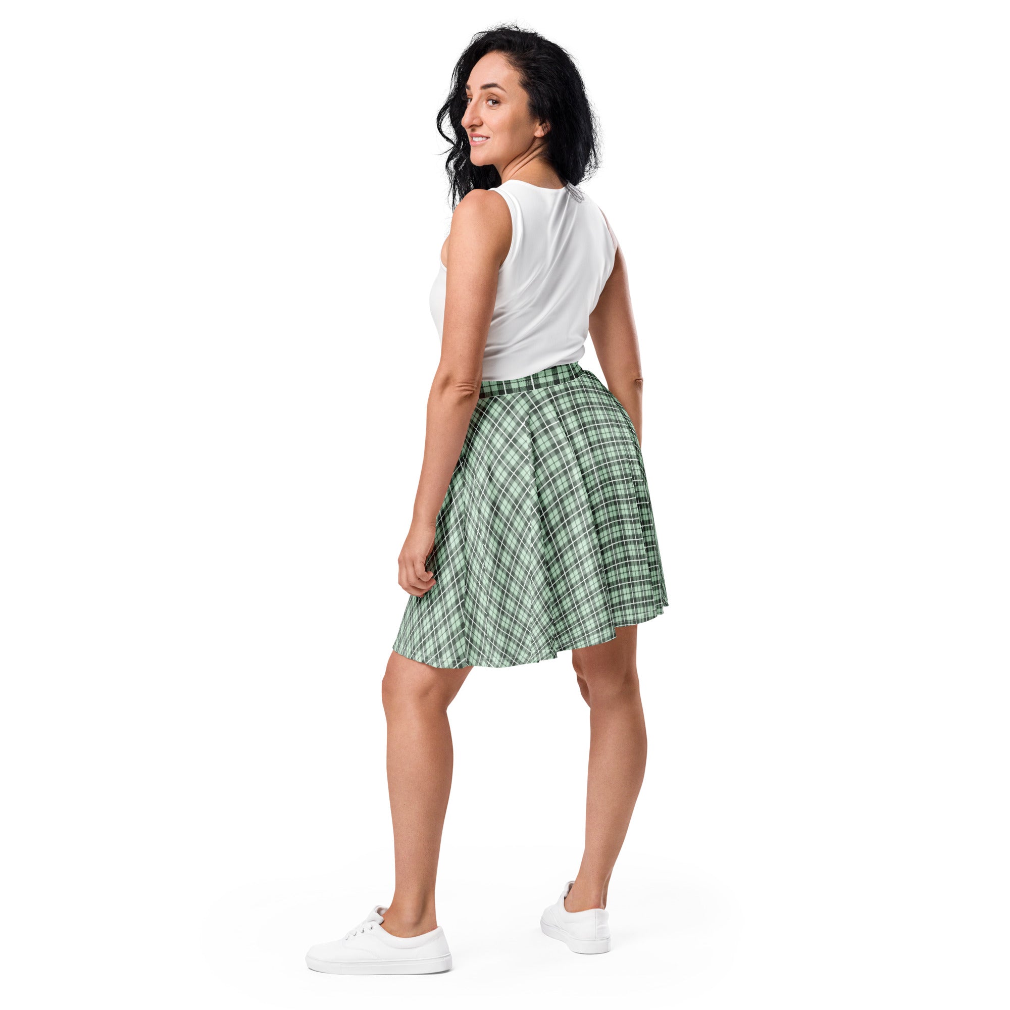 Skater Skirt Tartan Light Green