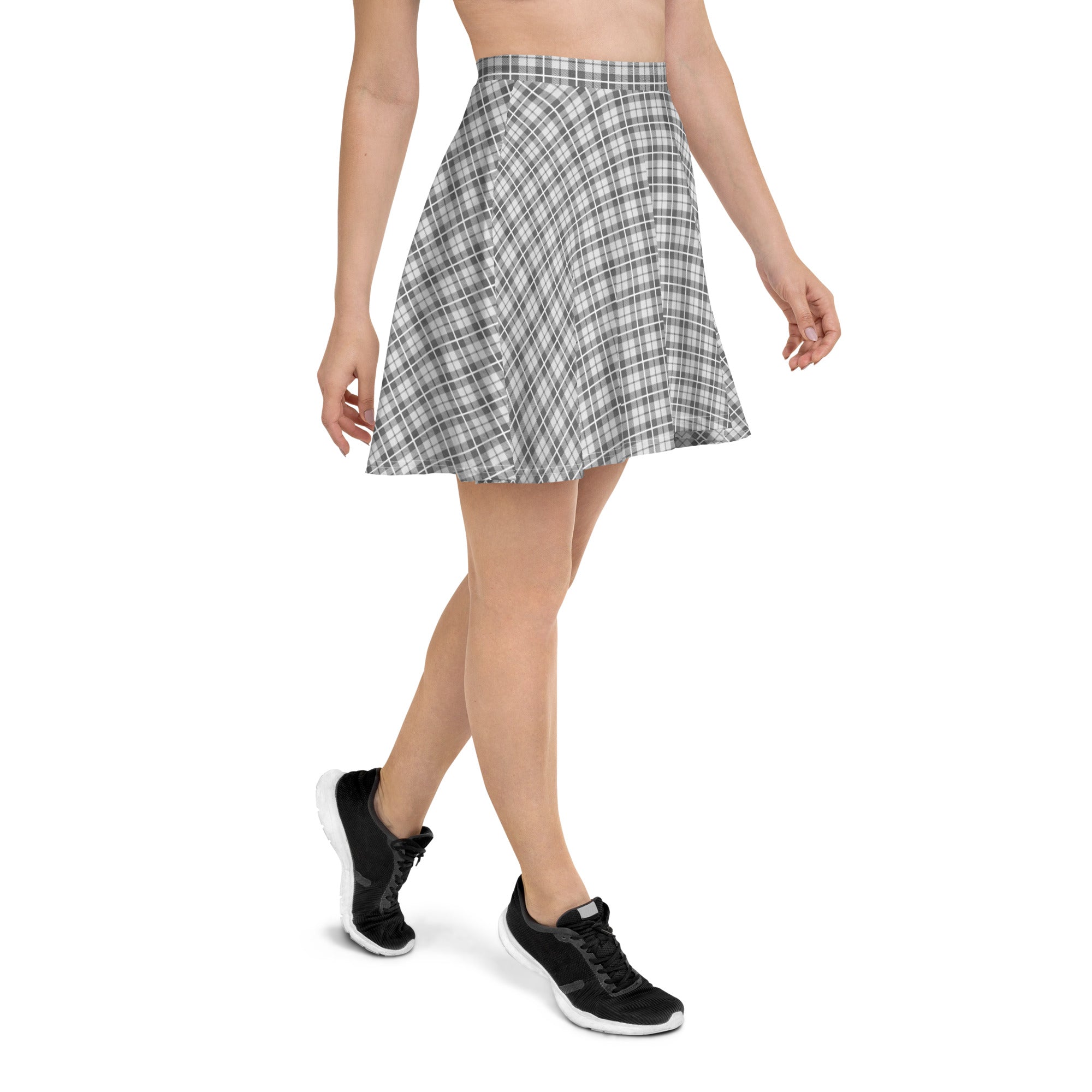 Skater Skirt Tartan Light Grey