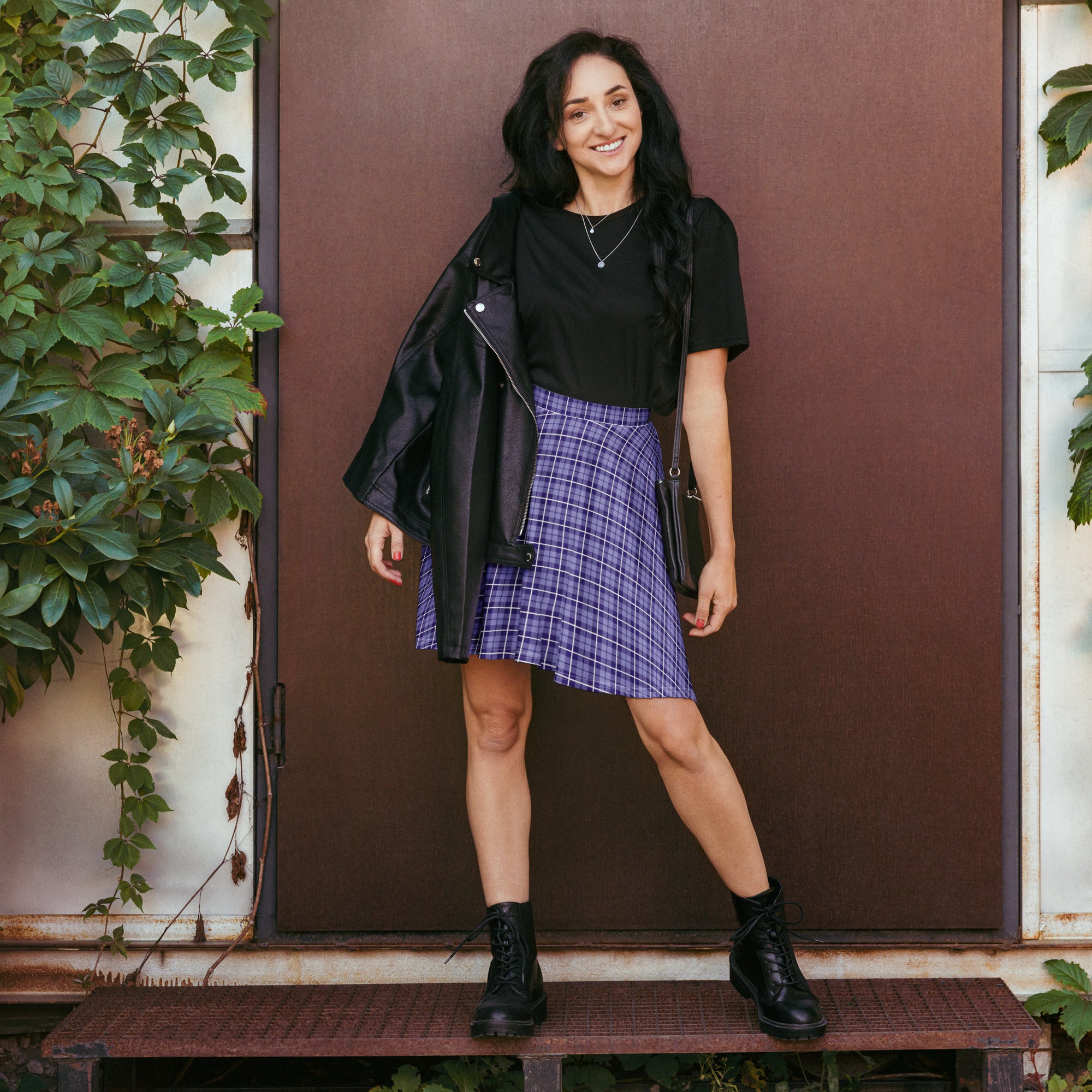 Skater Skirt Tartan Purple