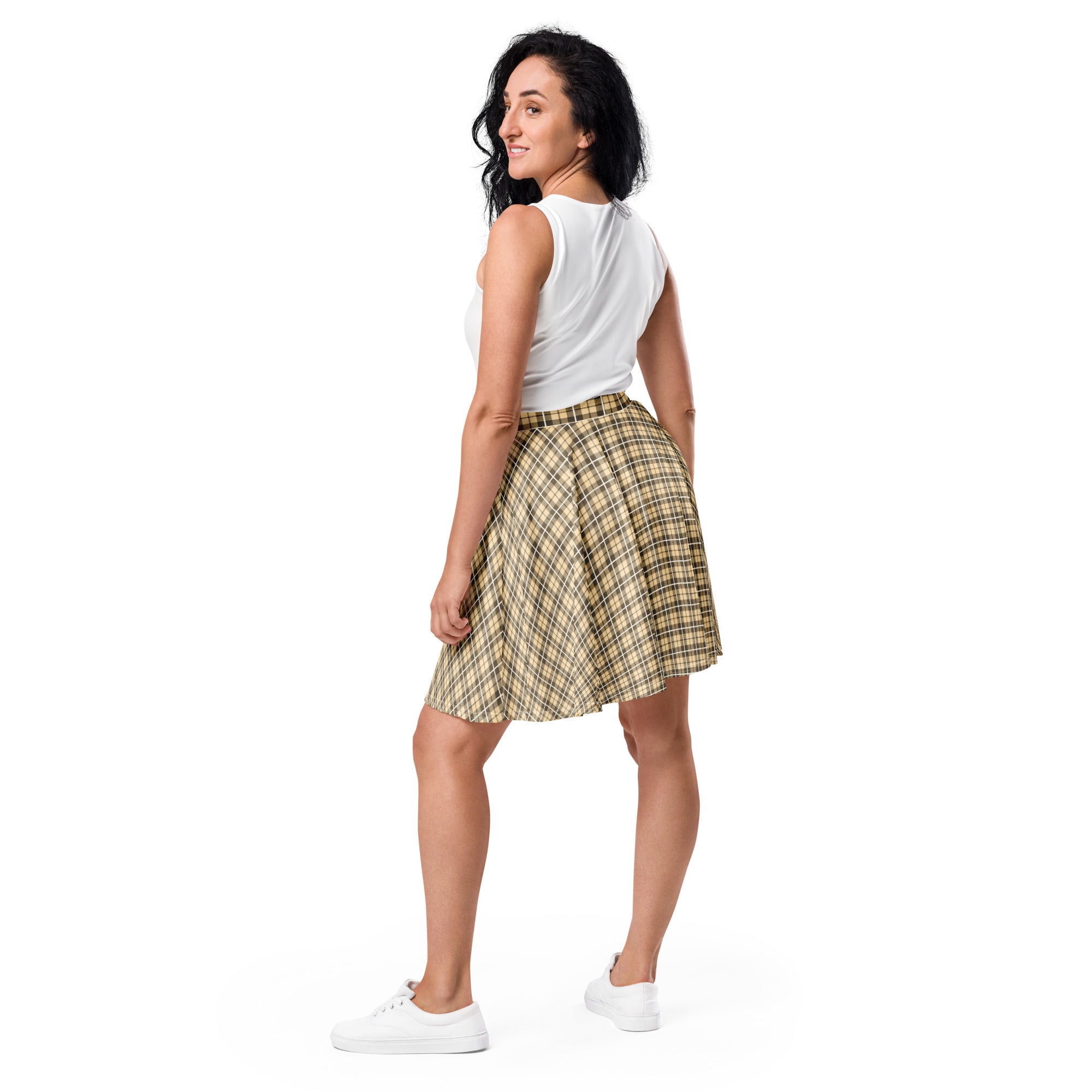 Skater Skirt Tartan Yellow