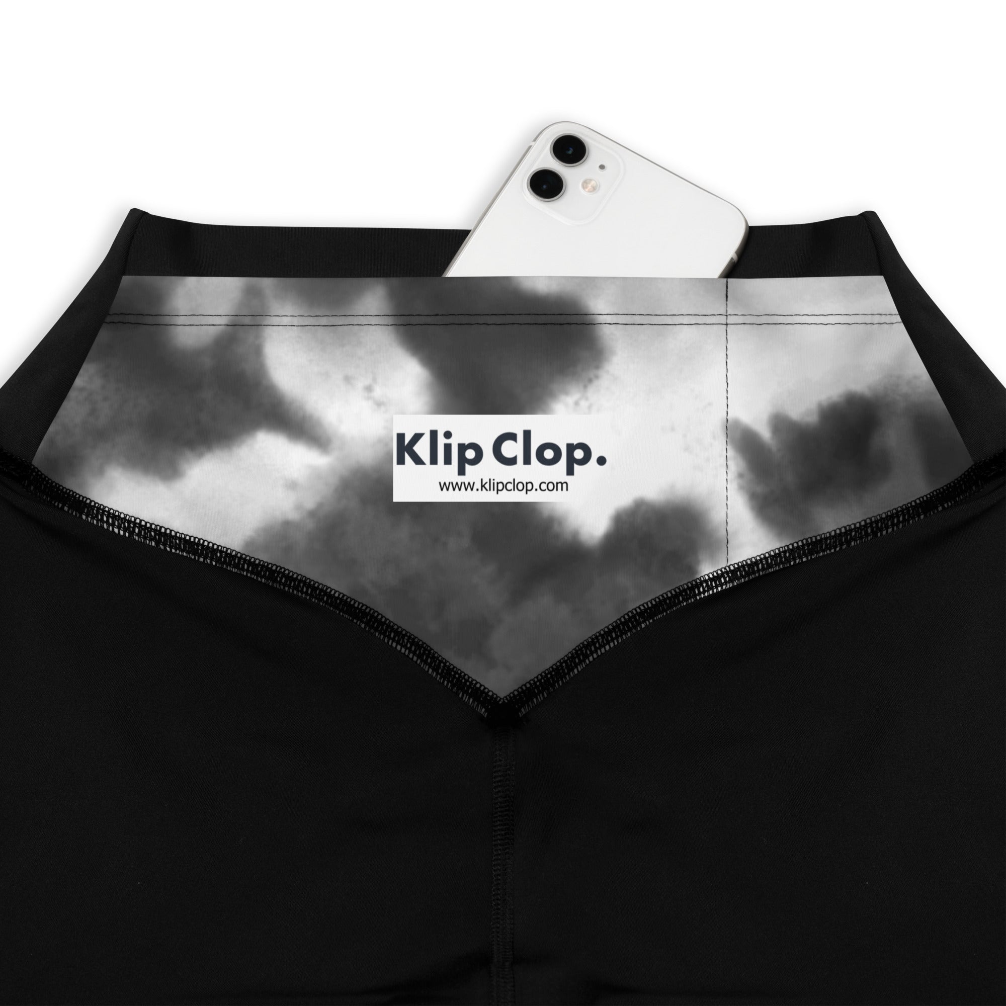 Sports Leggings Black Watercolor