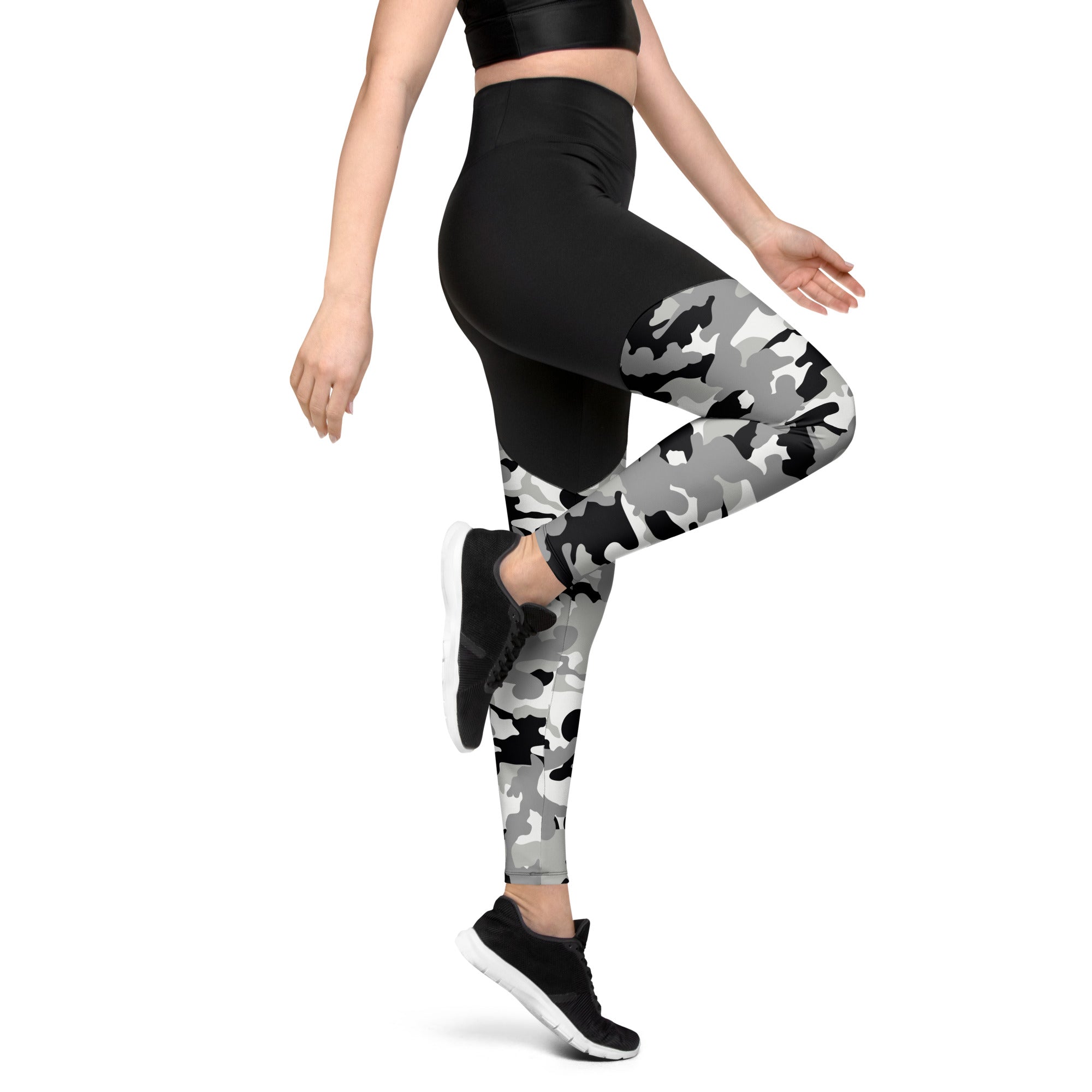Sports Leggings Camo Black