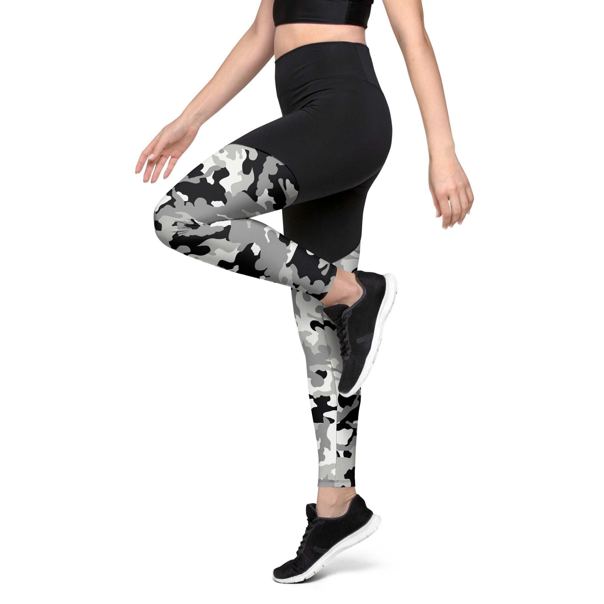 Sports Leggings Camo Black