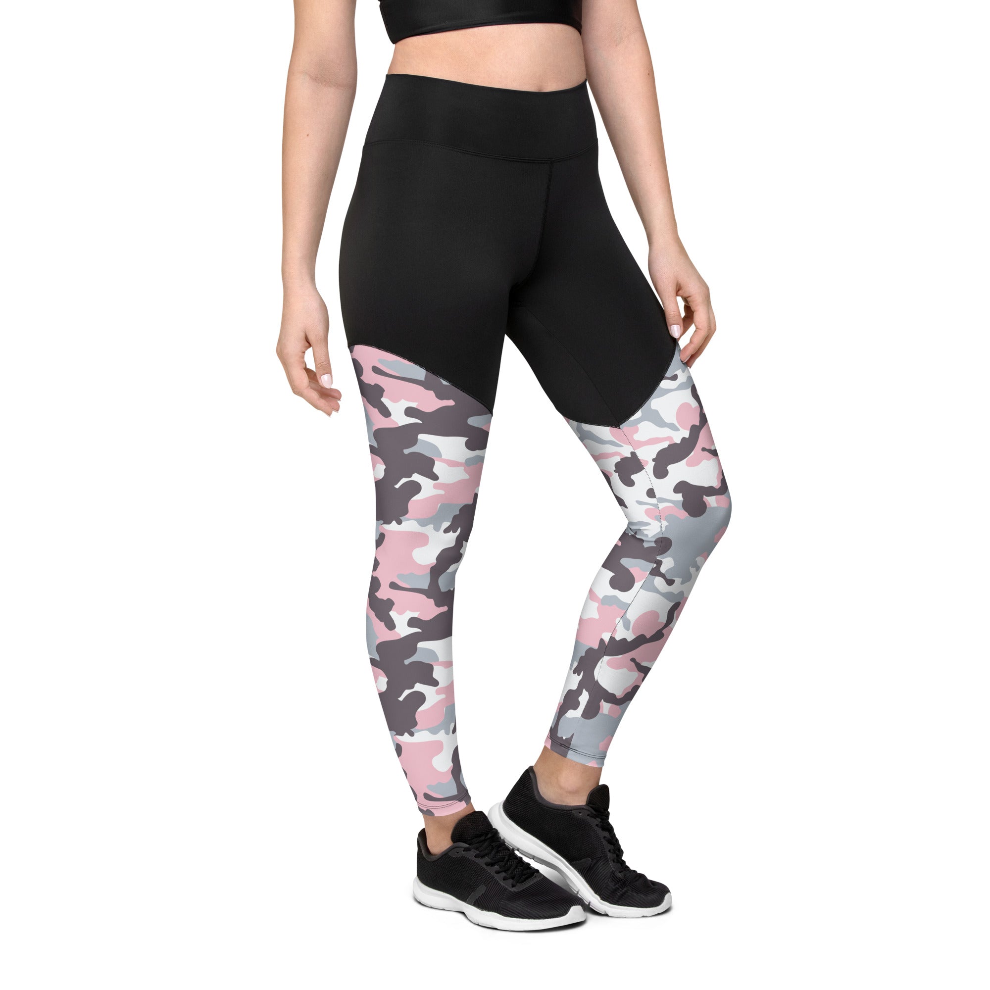 Sports Leggings Camo Light Pink