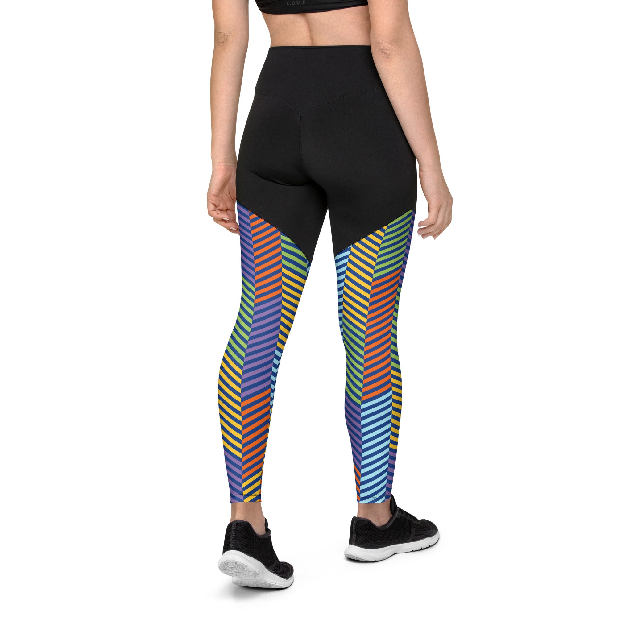 Sports Leggings Multicolor Lines