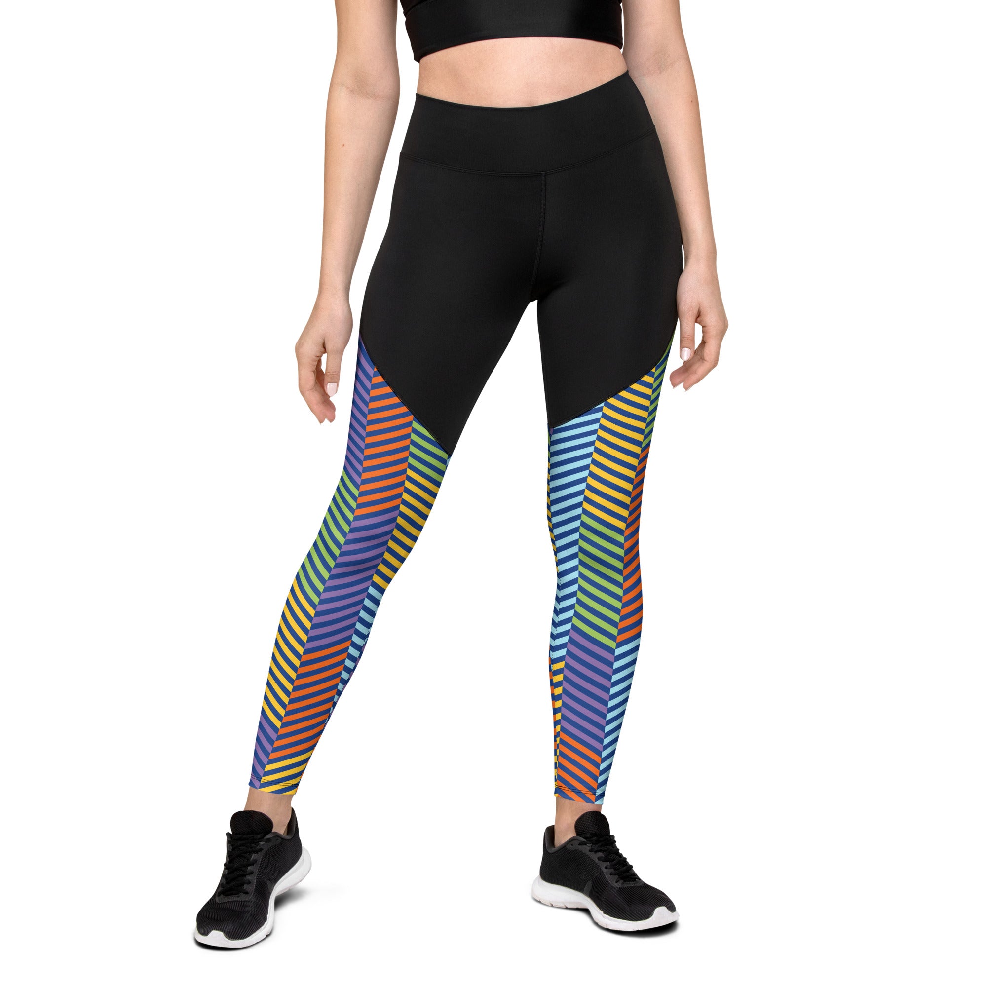 Sports Leggings Multicolor Lines