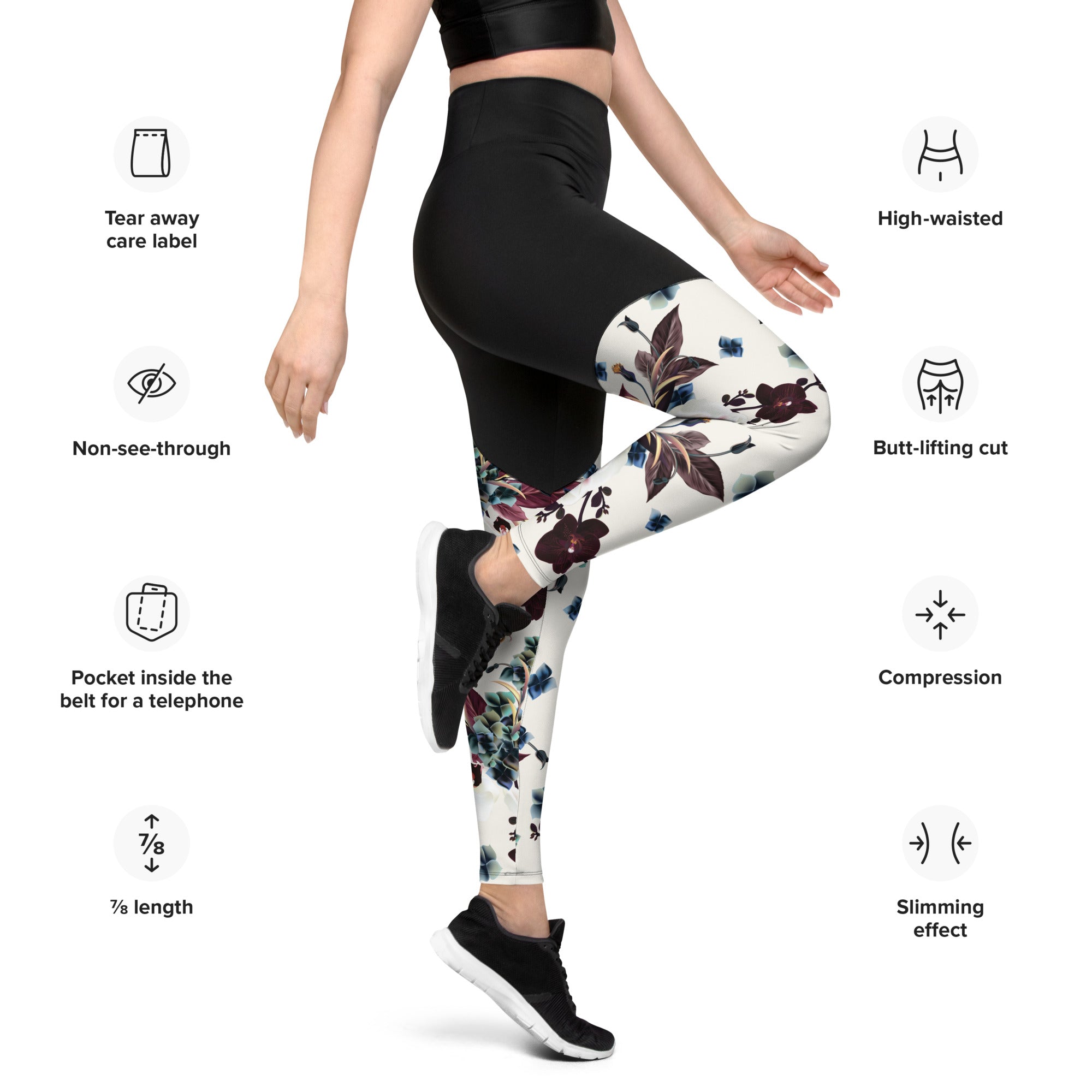 Sports Leggings Orchids