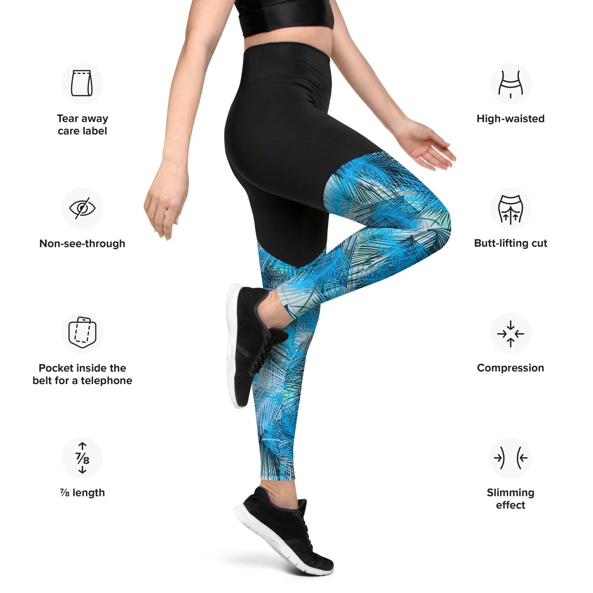 Sports Leggings Palm Leaves II