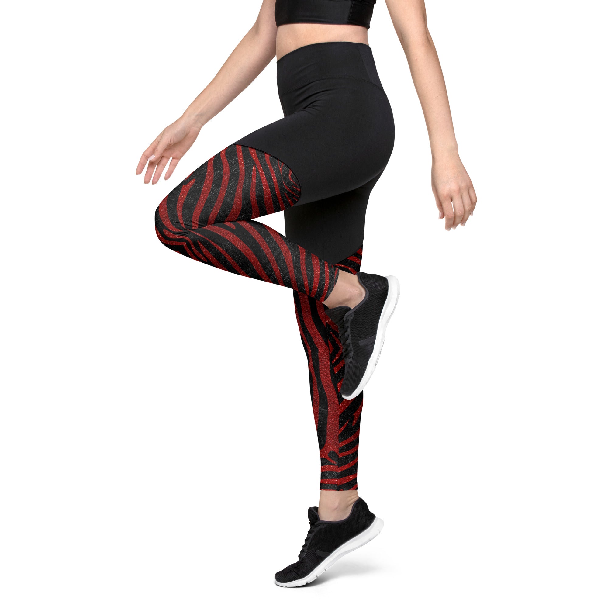 Sports Leggings Zebra Skin