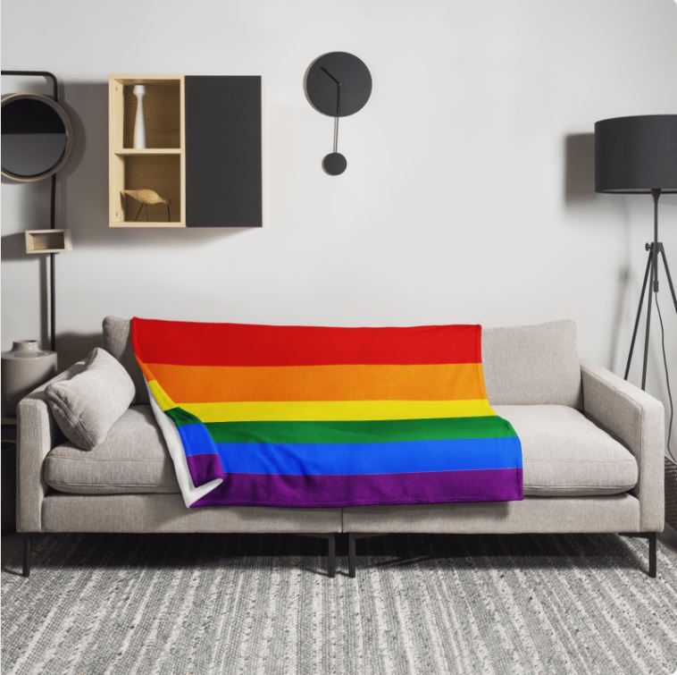 Throw Blanket Rainbow (50inch x 60inch)