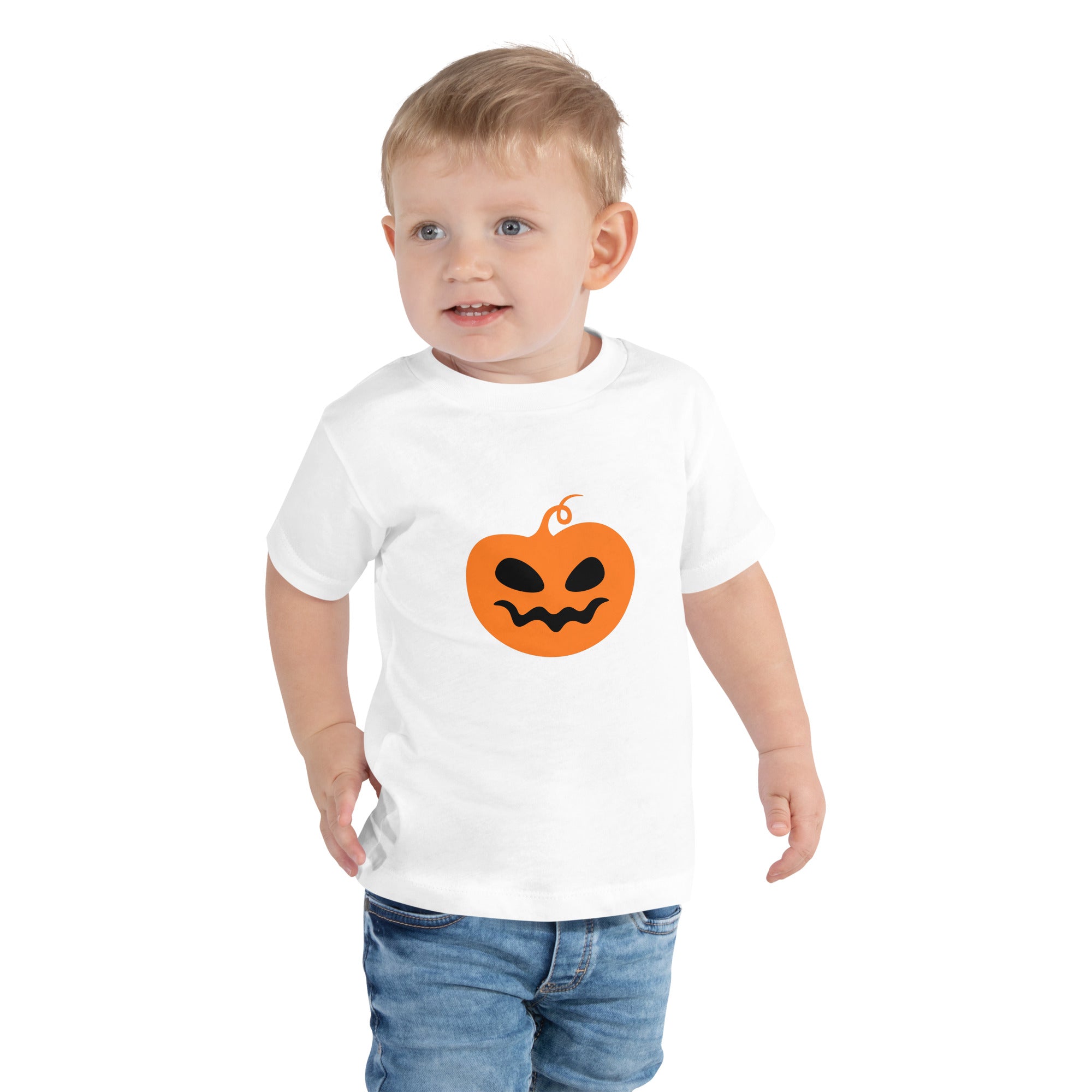 Toddler Short Sleeve Tee Scary Pumpkin I