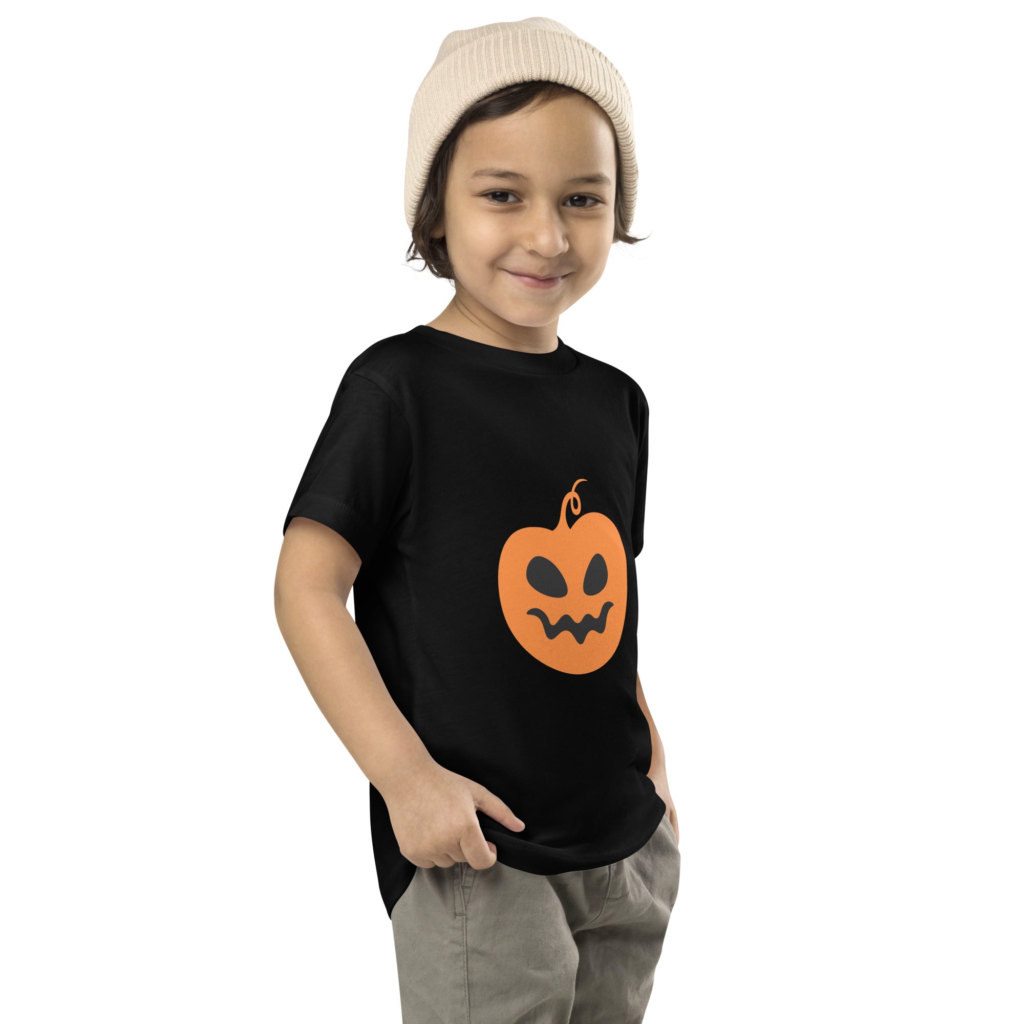 Toddler Short Sleeve Tee Scary Pumpkin I