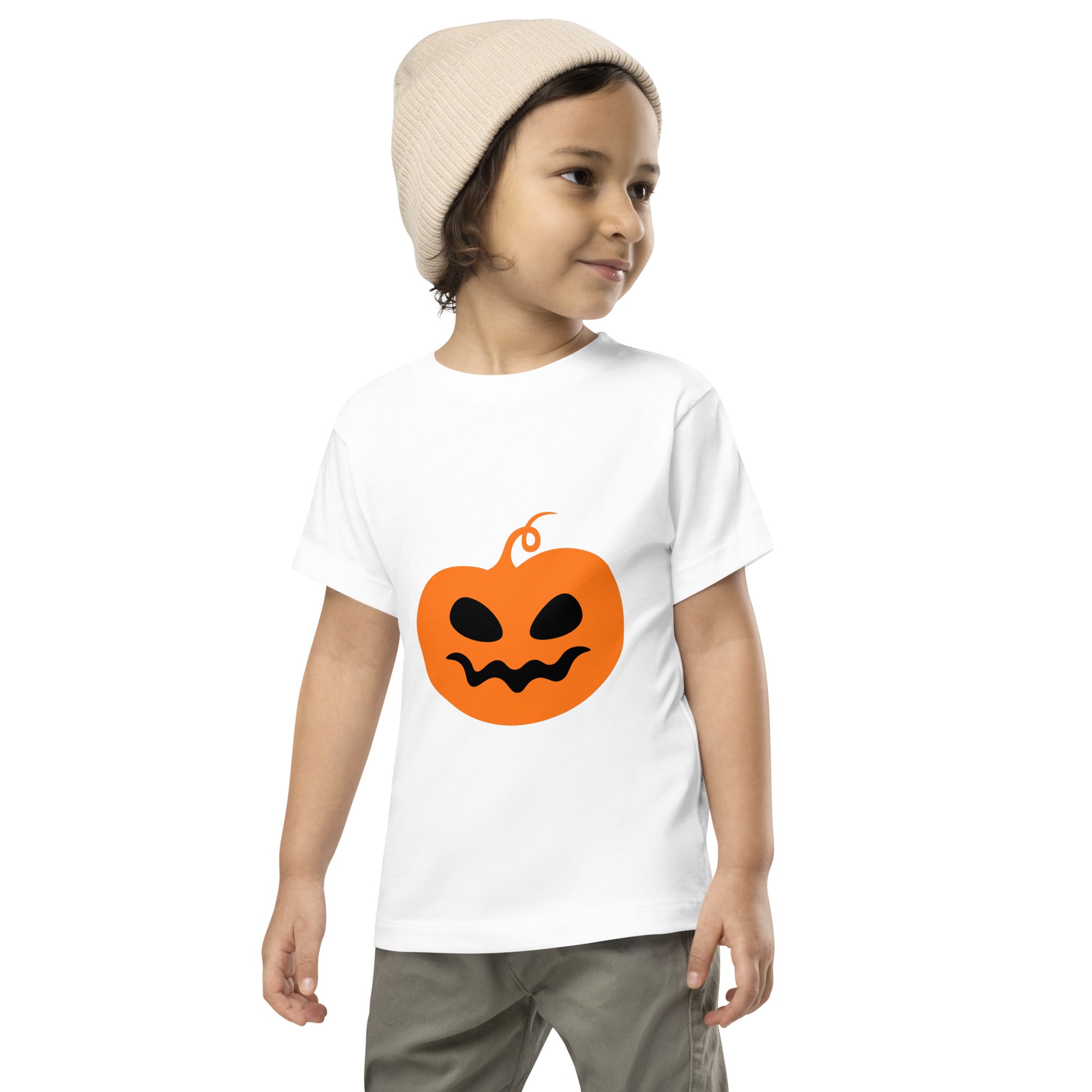 Toddler Short Sleeve Tee Scary Pumpkin I