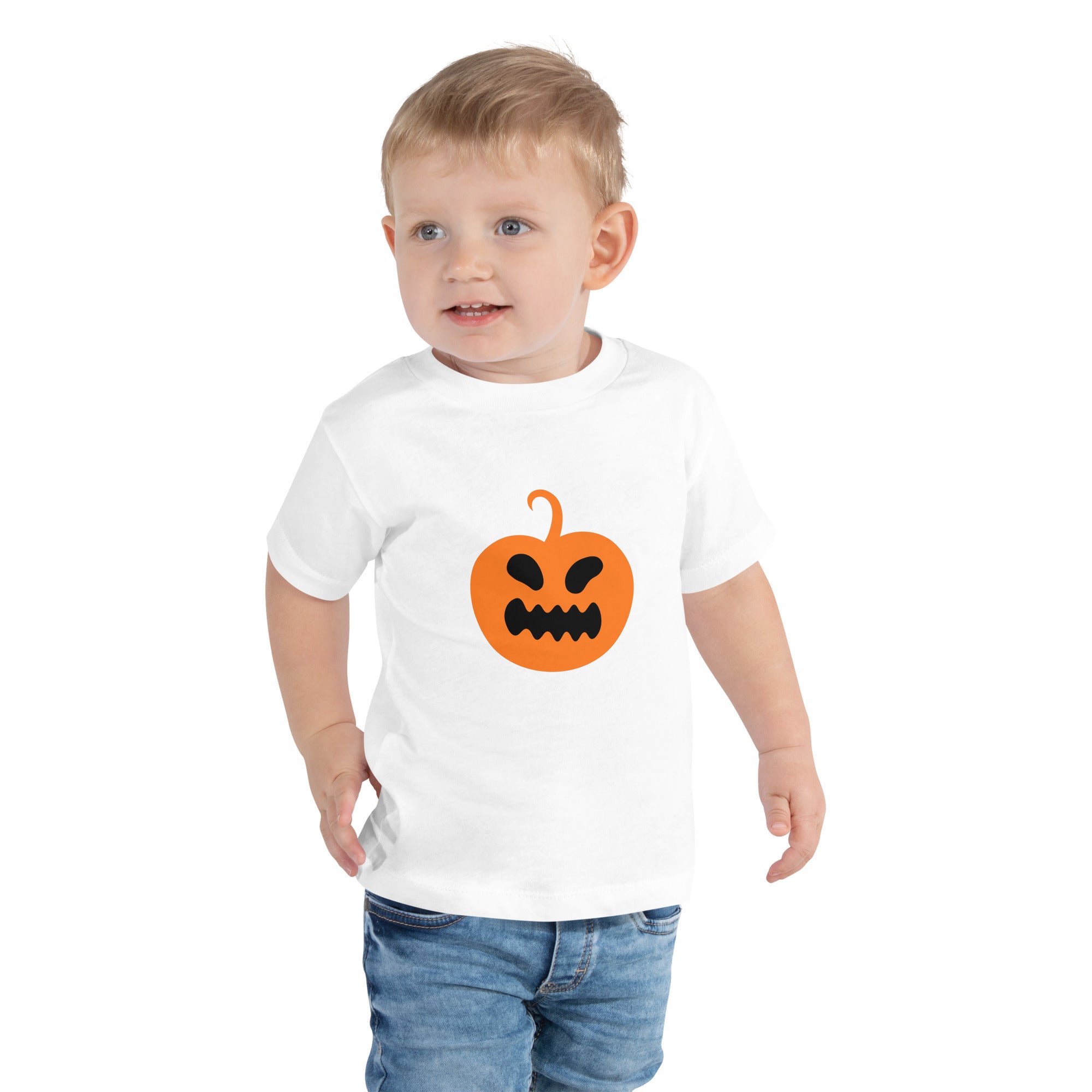 Toddler Short Sleeve Tee Scary Pumpkin II