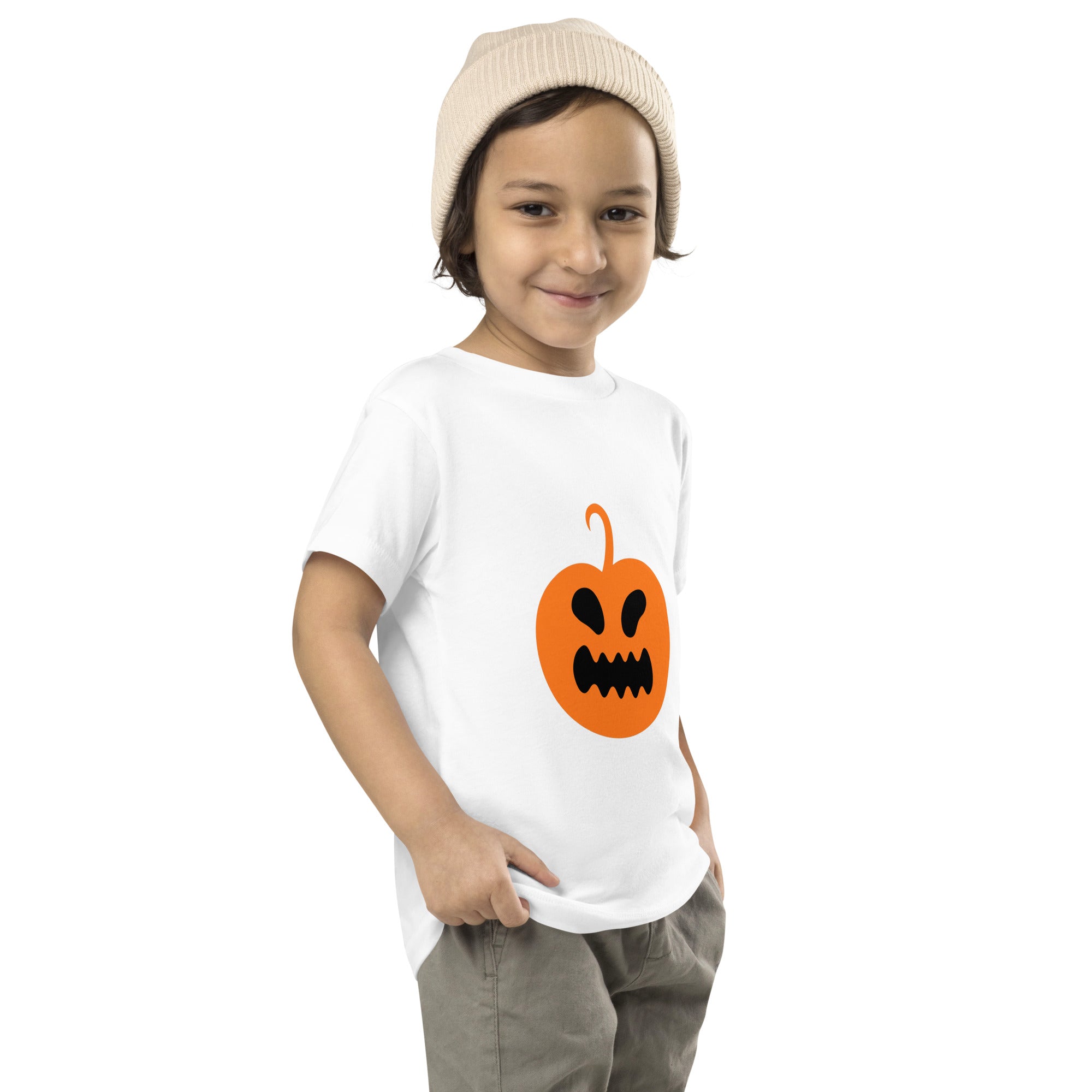 Toddler Short Sleeve Tee Scary Pumpkin II