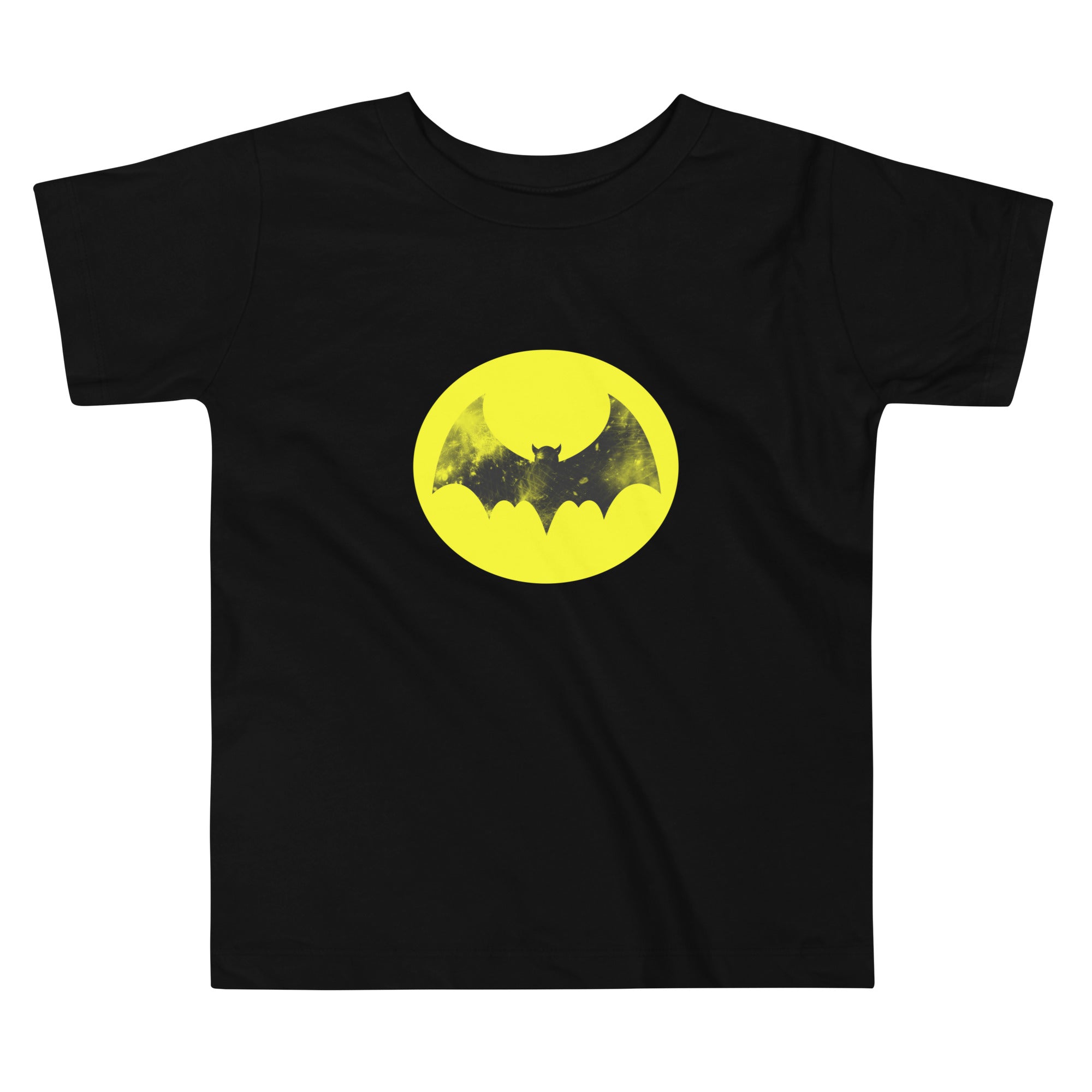 Toddler Short Sleeve Tee Spooky Bat Yellow