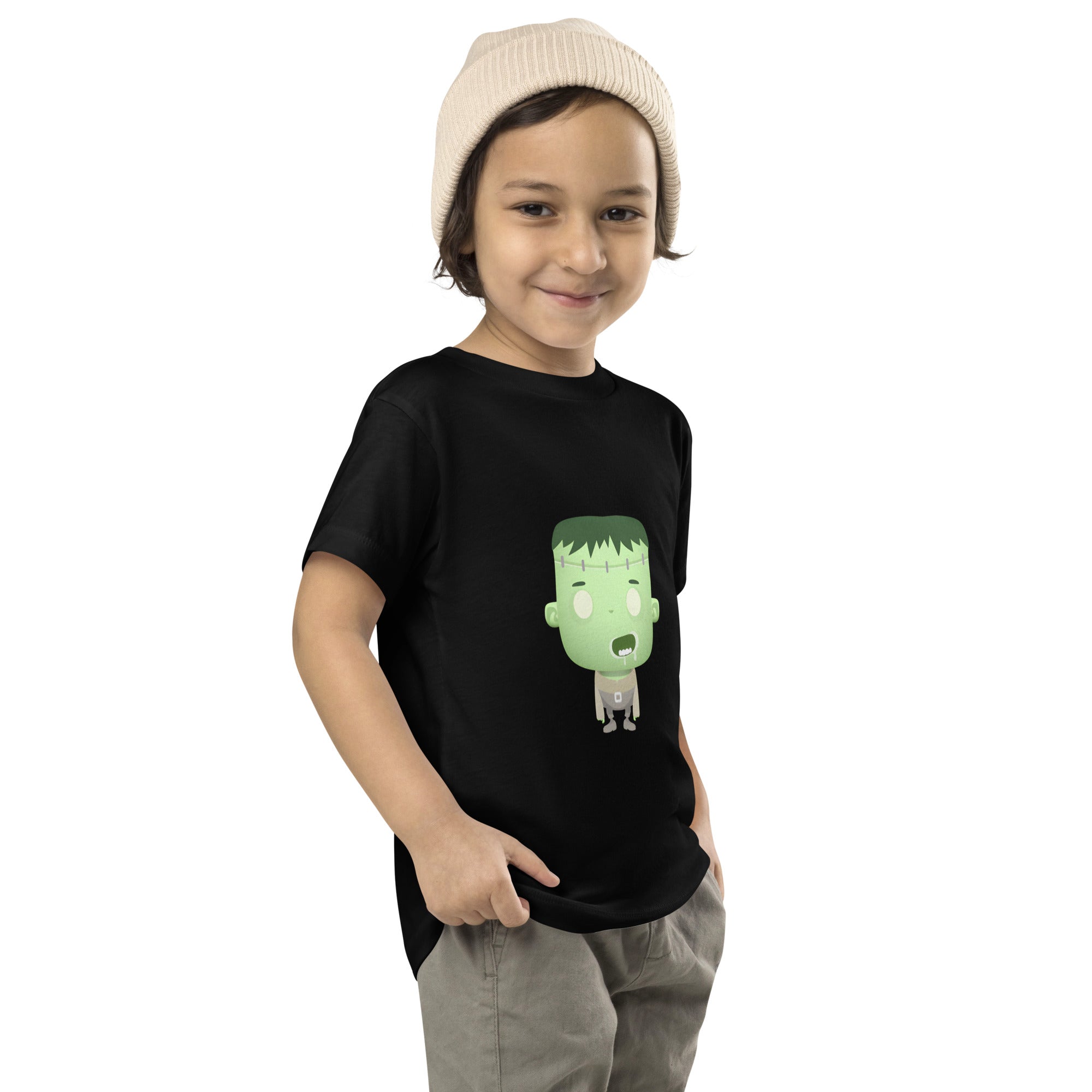 Toddler Short Sleeve Tee Spooky Halloween Monster Franky