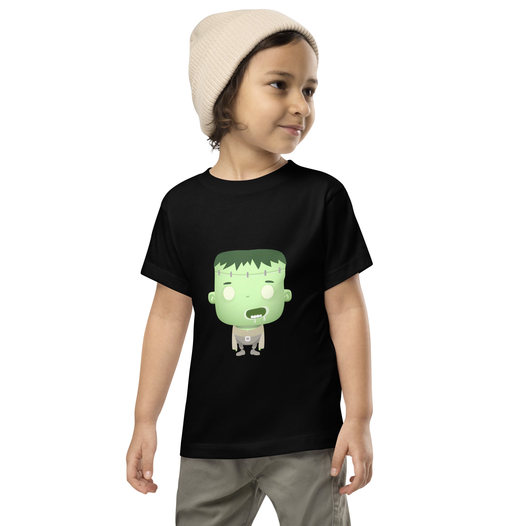 Toddler Short Sleeve Tee Spooky Halloween Monster Franky