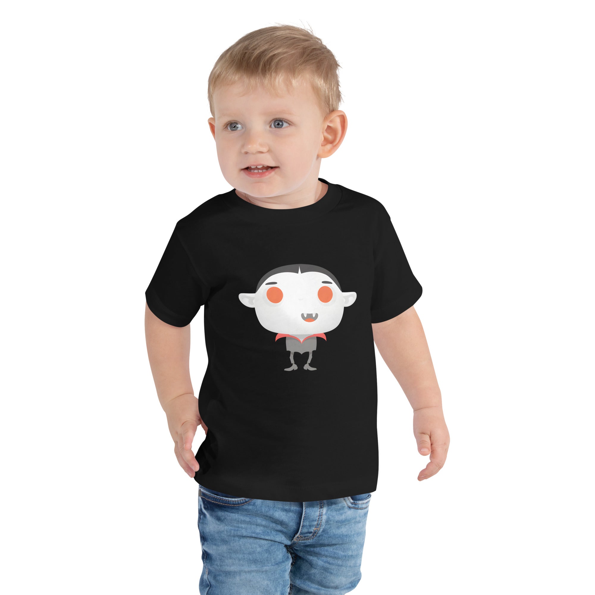 Toddler Short Sleeve Tee Spooky Halloween Monster Vampire