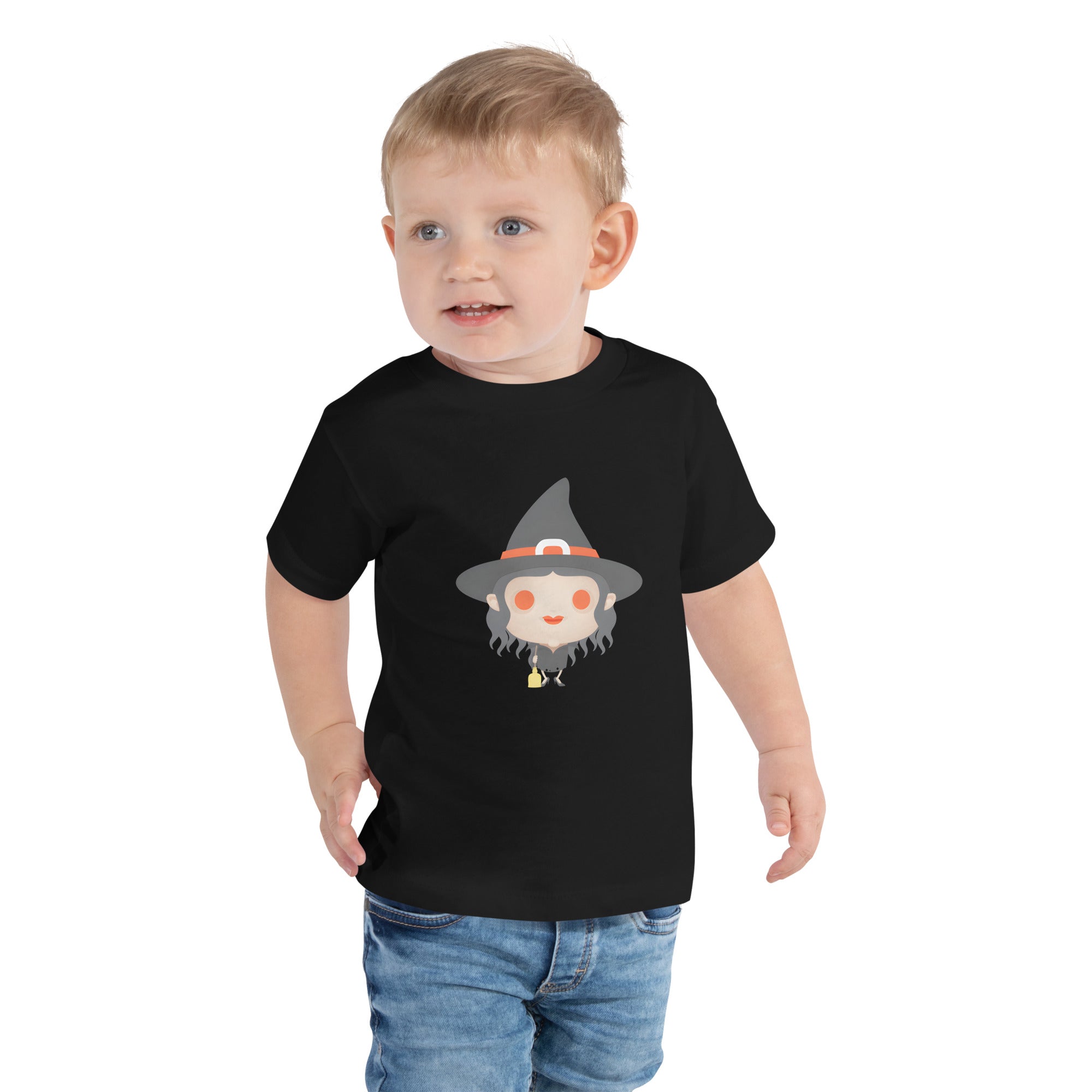 Toddler Short Sleeve Tee Spooky Halloween Monster Witch