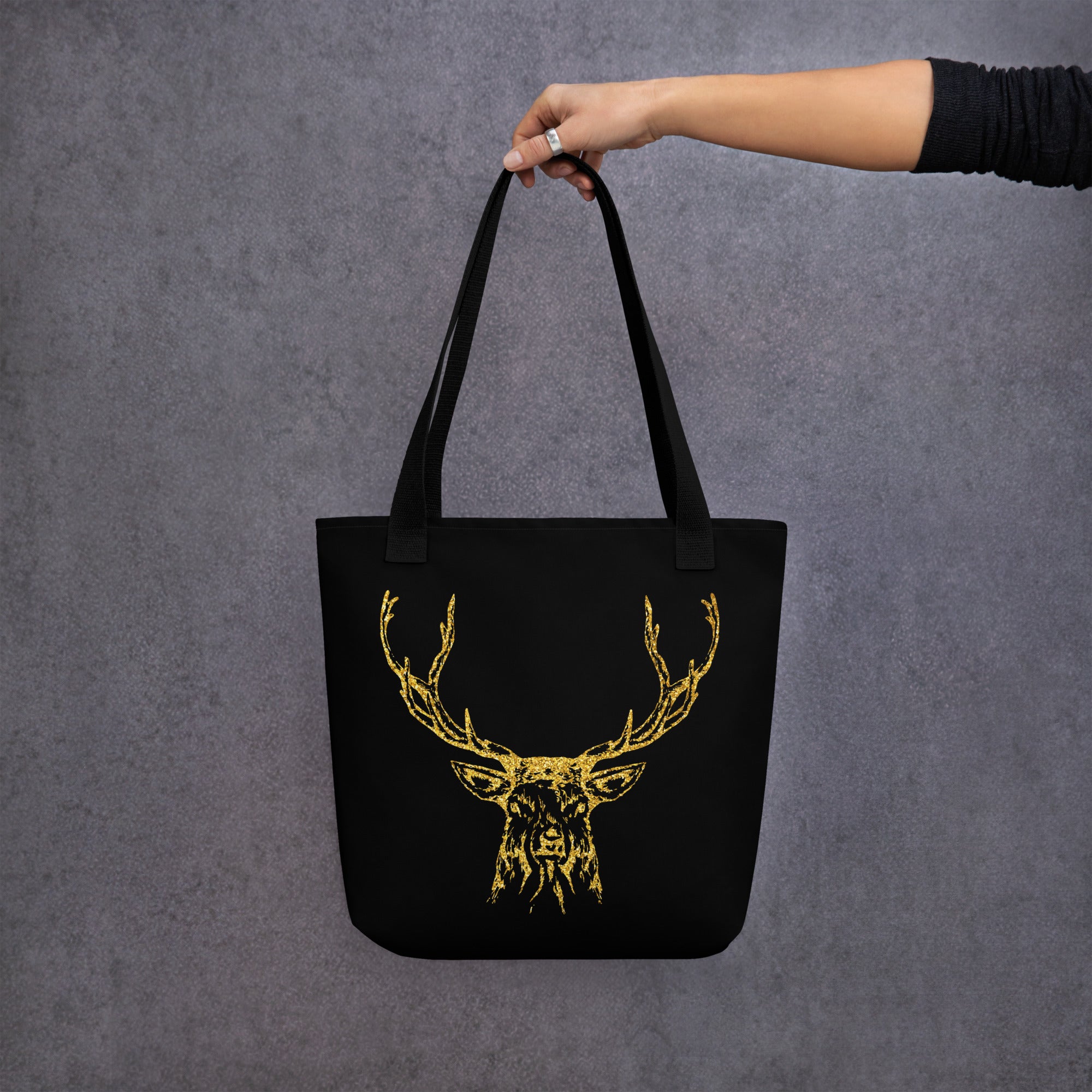 Tote bag Antlers Black
