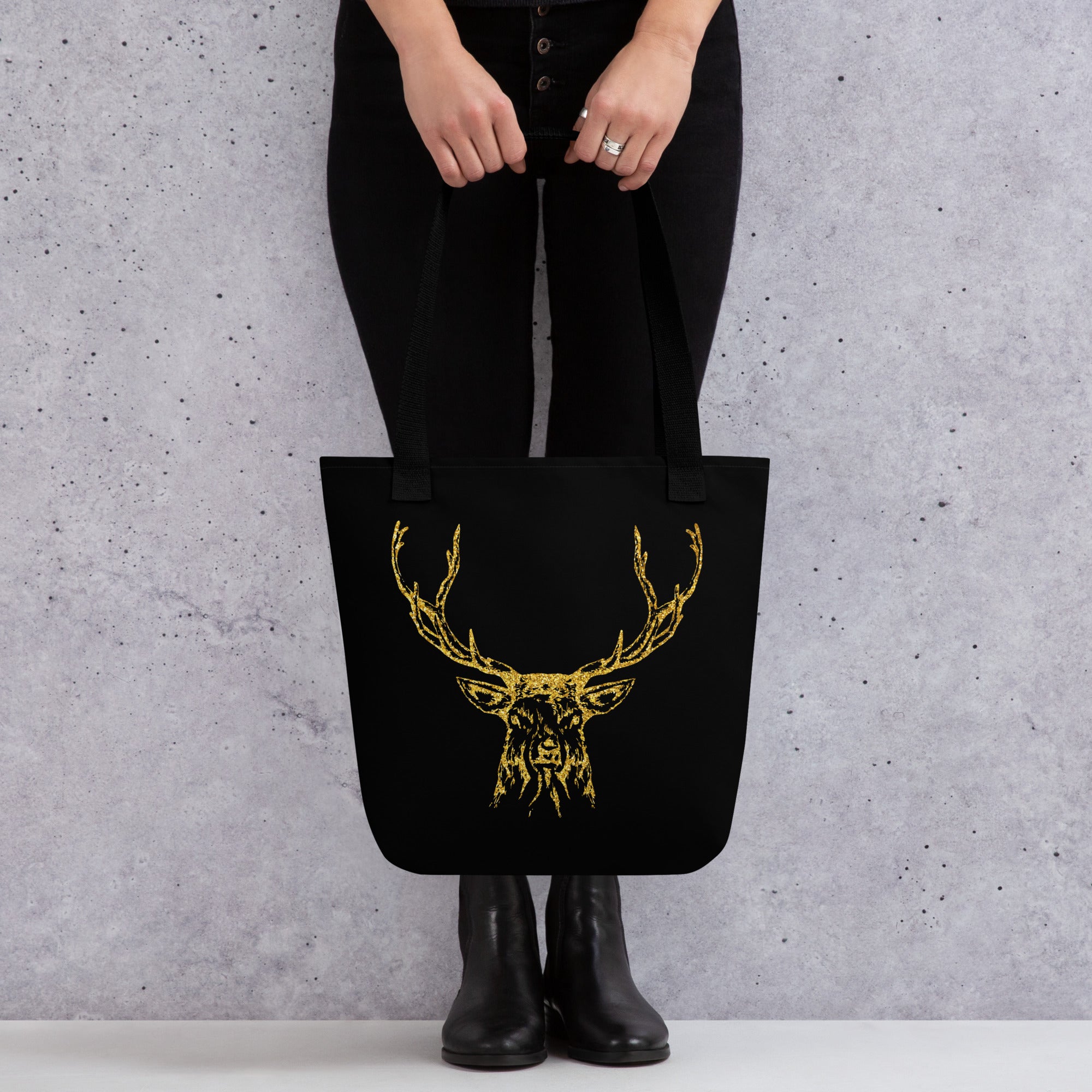 Tote bag Antlers Black