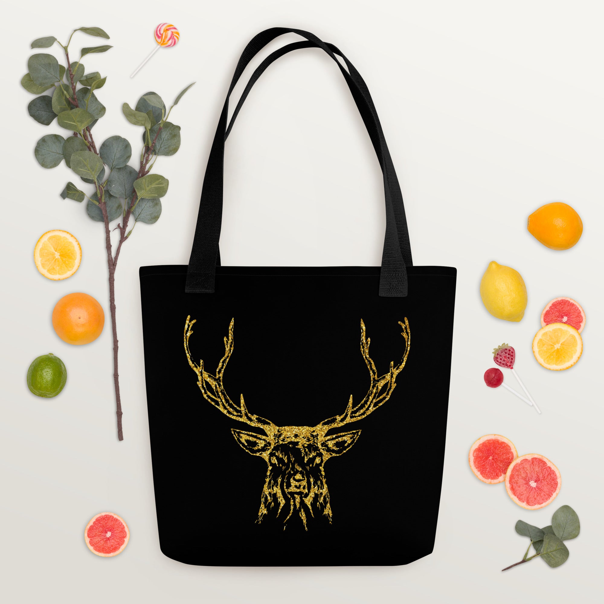Tote bag Antlers Black