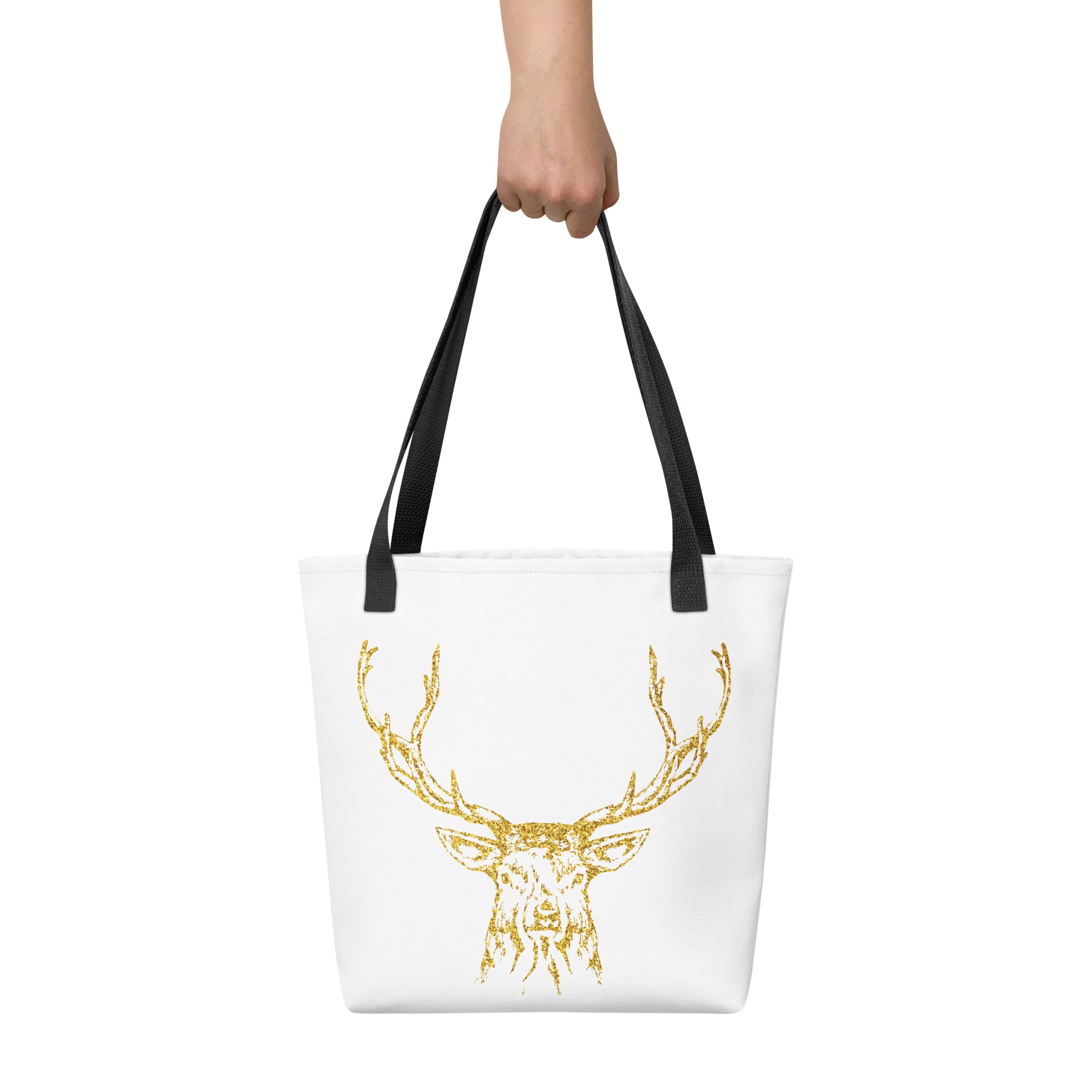 Tote bag Antlers White