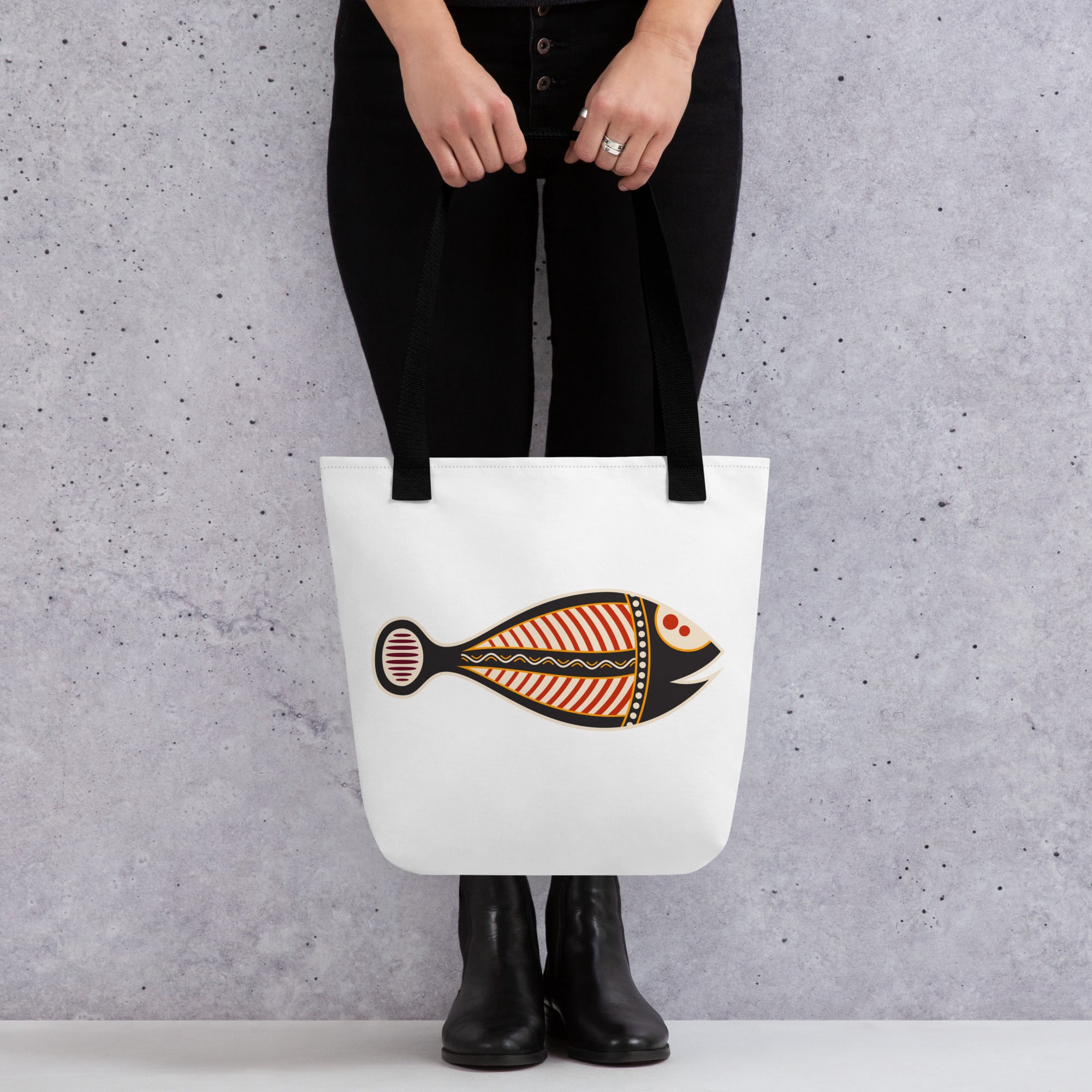 Tote bag Australian Tribal Figure Fish