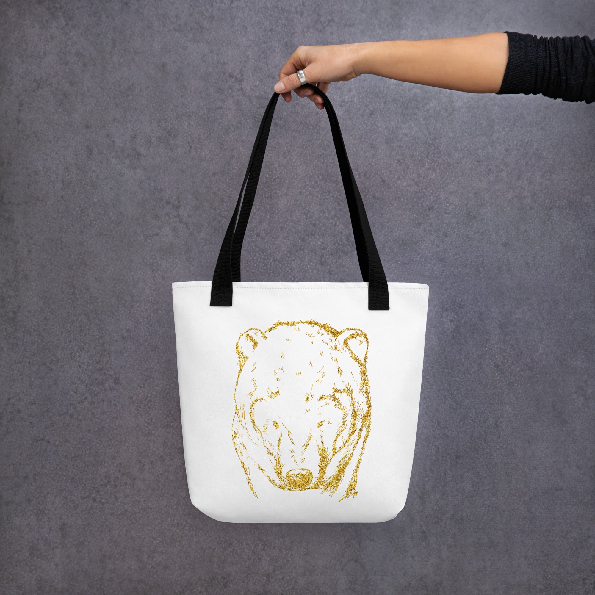 Tote bag Bear White