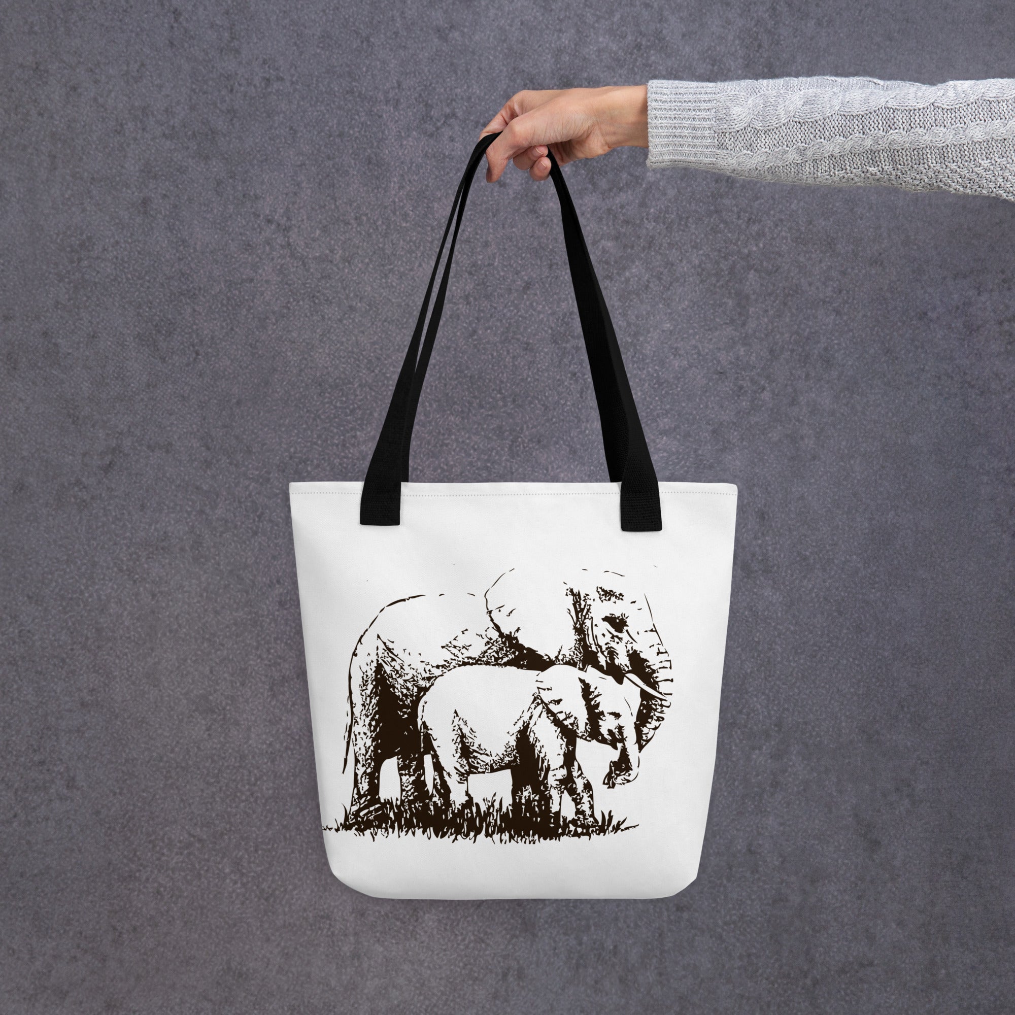 Tote bag Elephants Mono